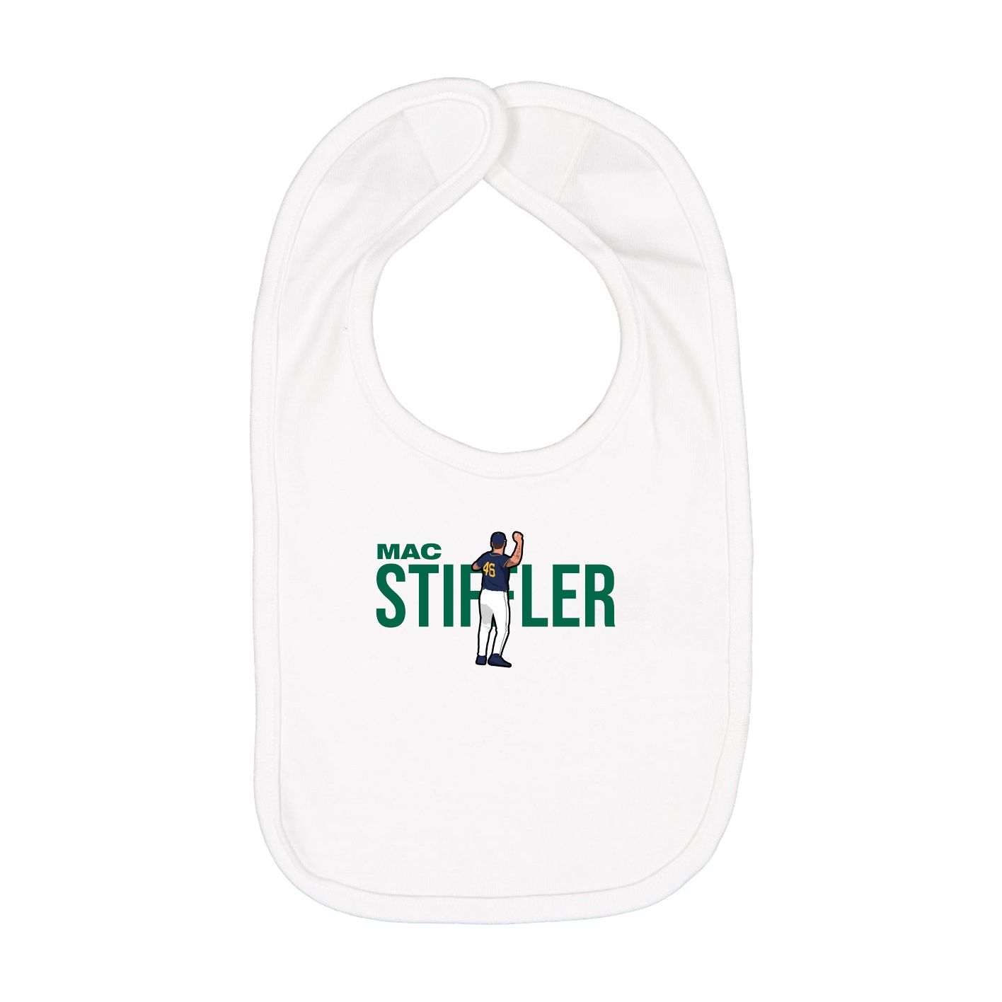 Infant Bib — Player Name in White