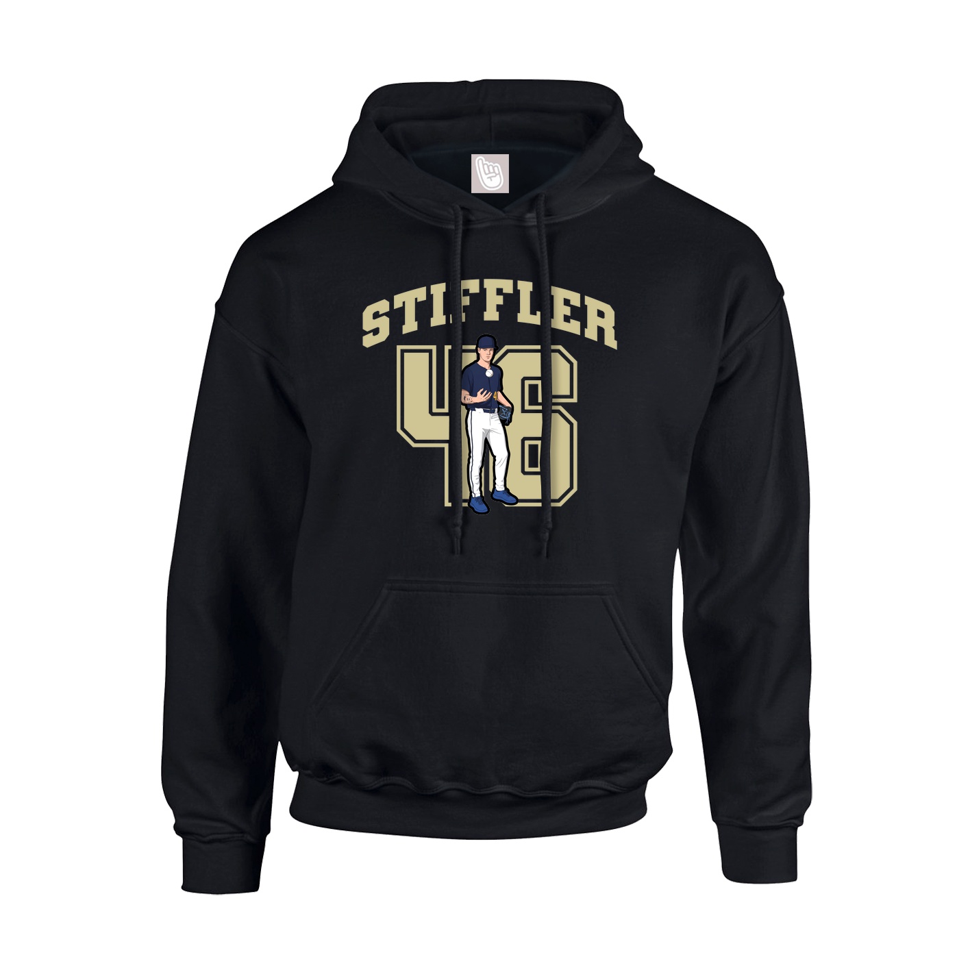 Hoodie — Number in Black