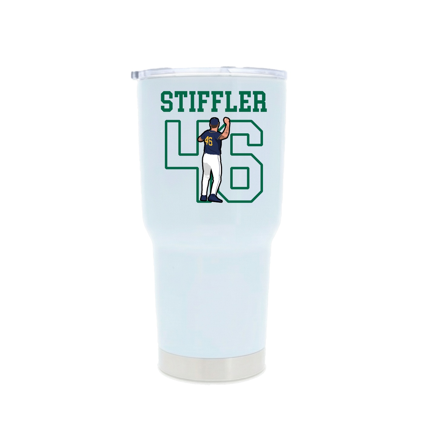 30oz Stainless Steel Tumbler — Shirsey in White