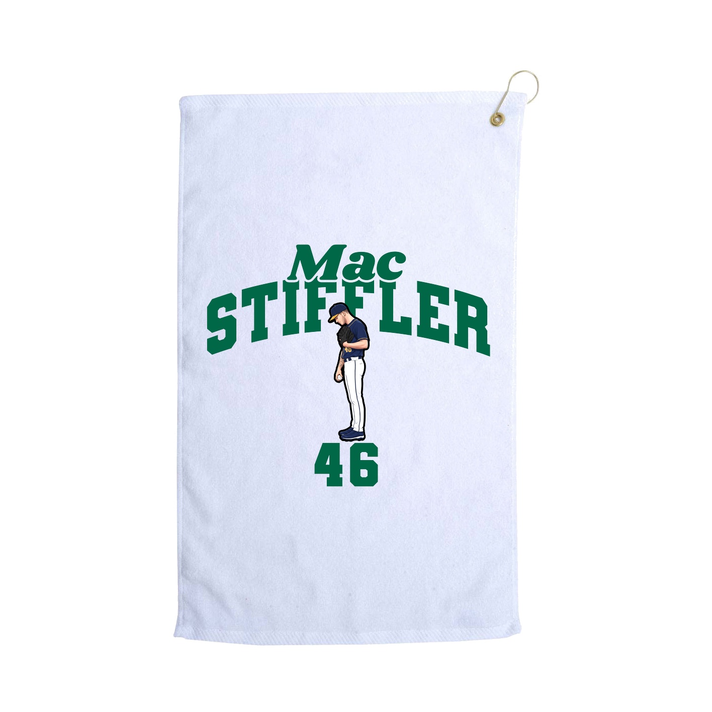 Golf Towel — Signature Arch in White