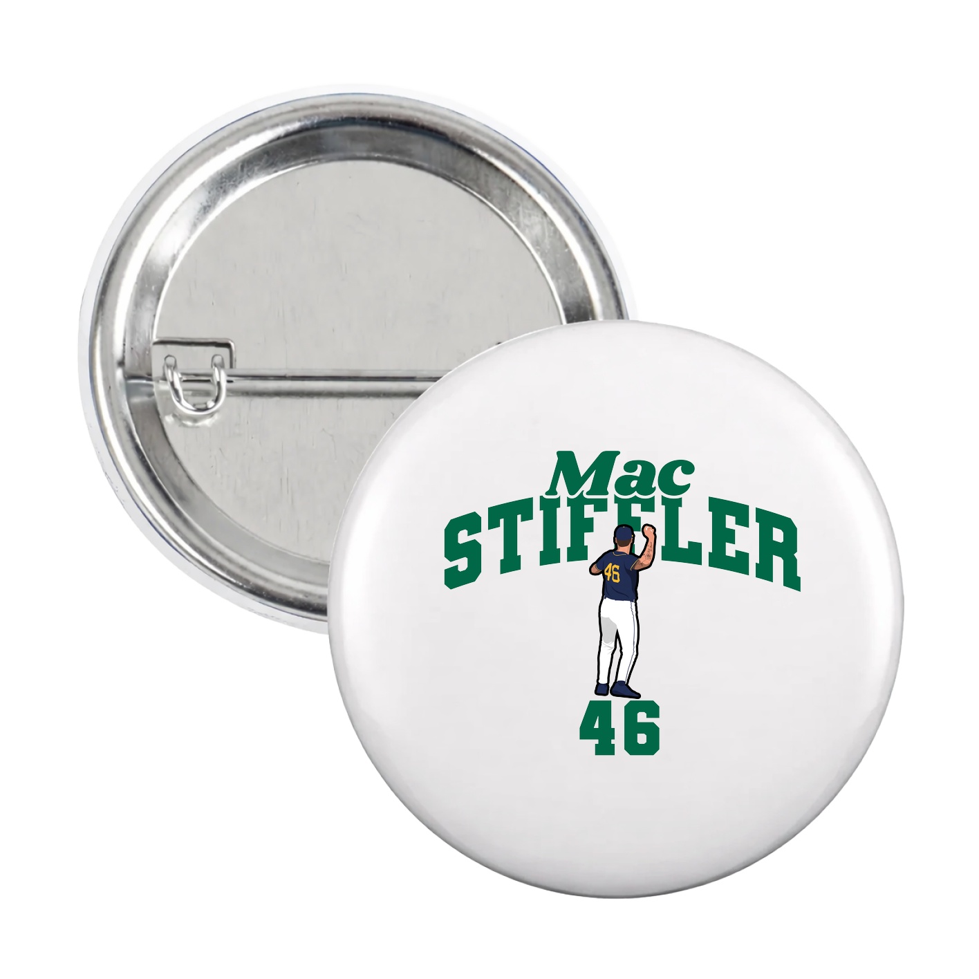 Game Day Button — Signature Arch in White