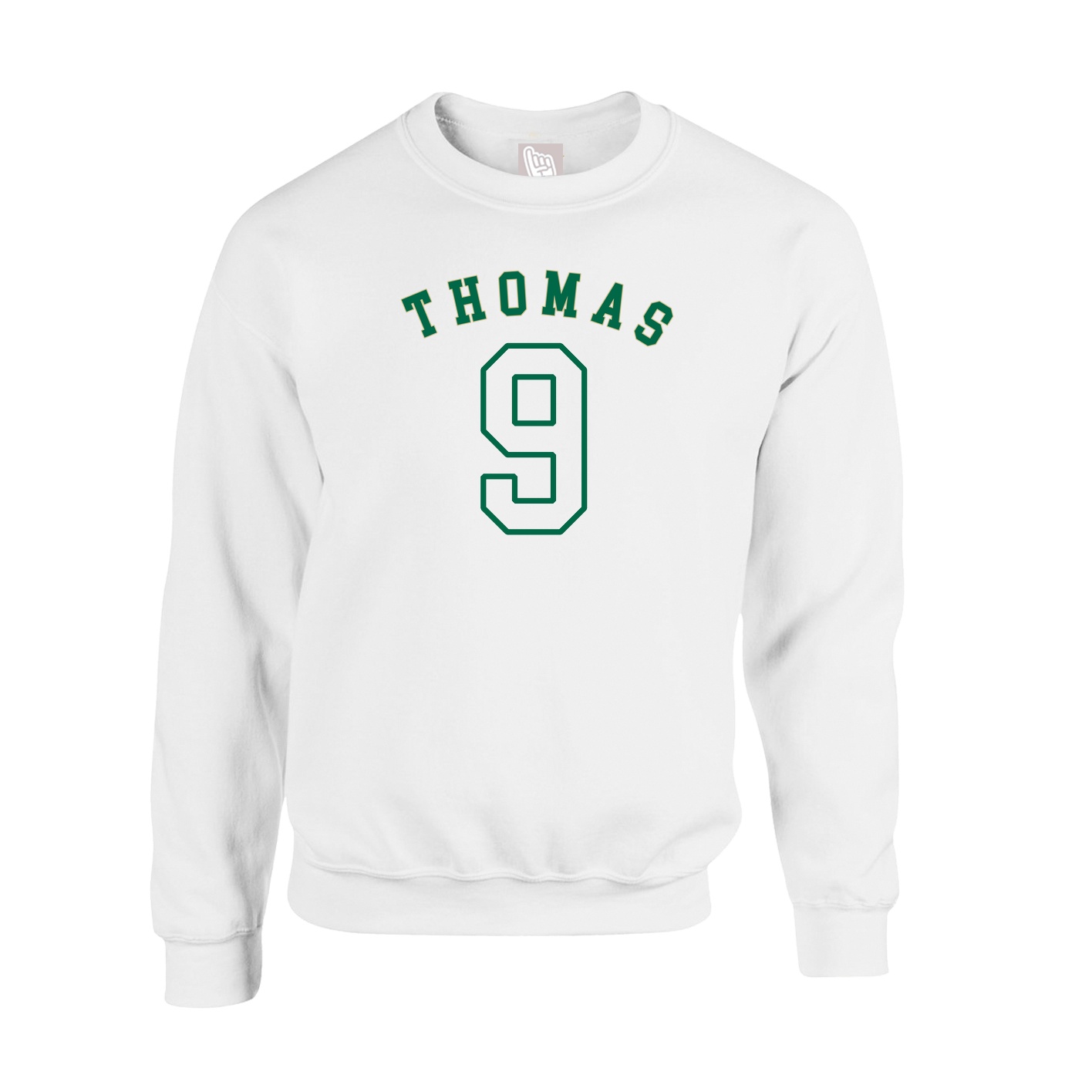 Fleece Crew — Shirsey Arch in White