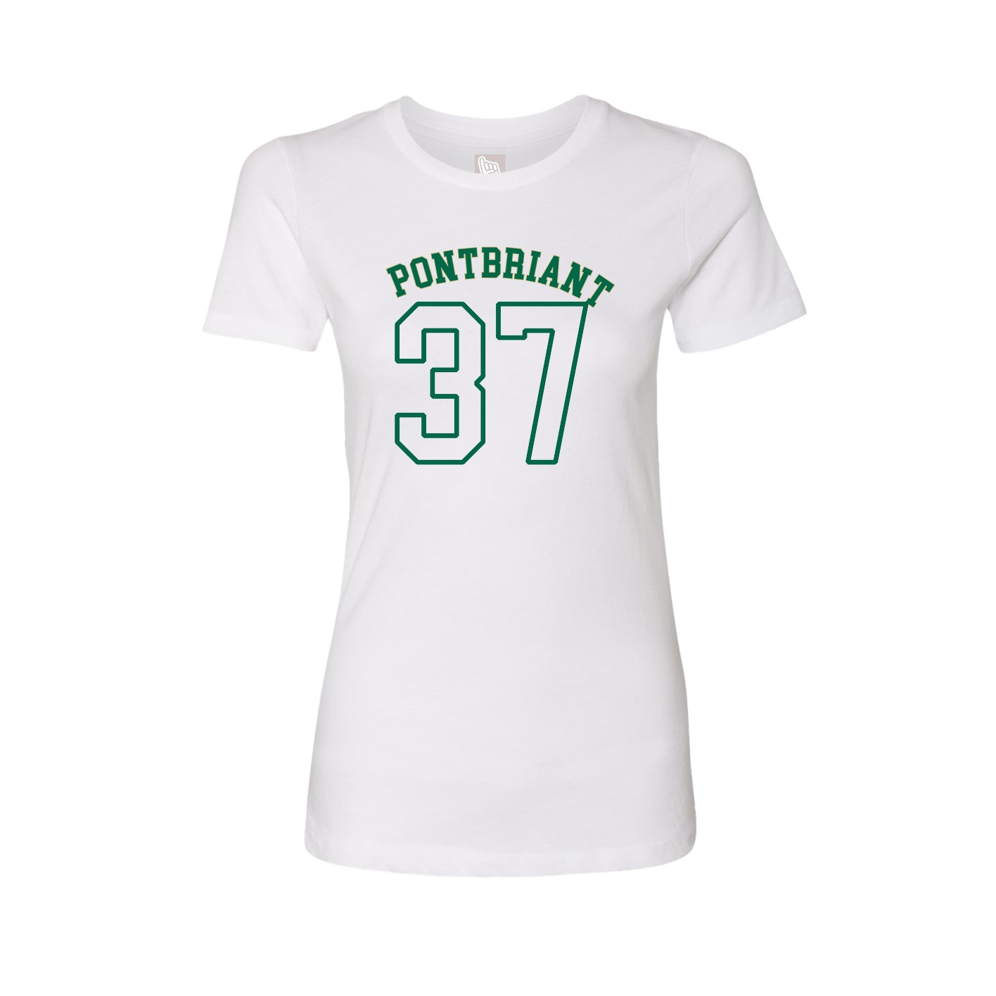Fitted Women's Tee — Shirsey Arch in White