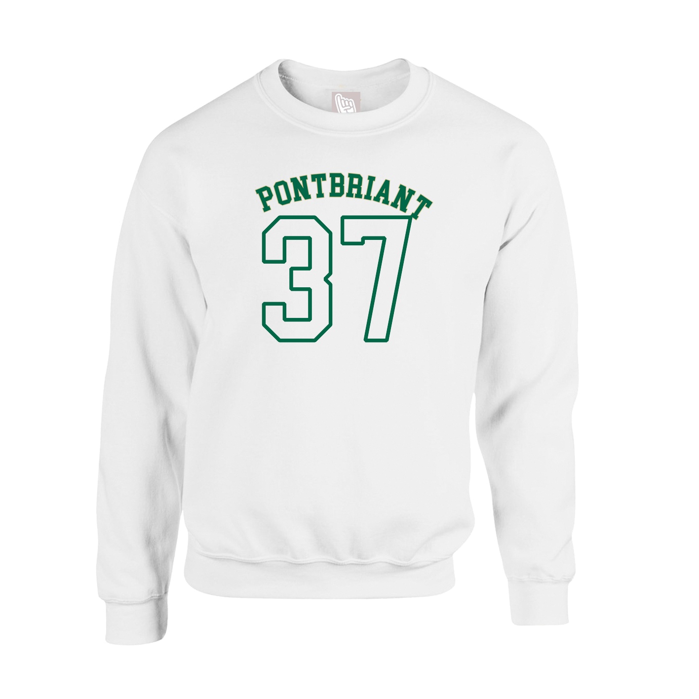 Fleece Crew — Shirsey Arch in White