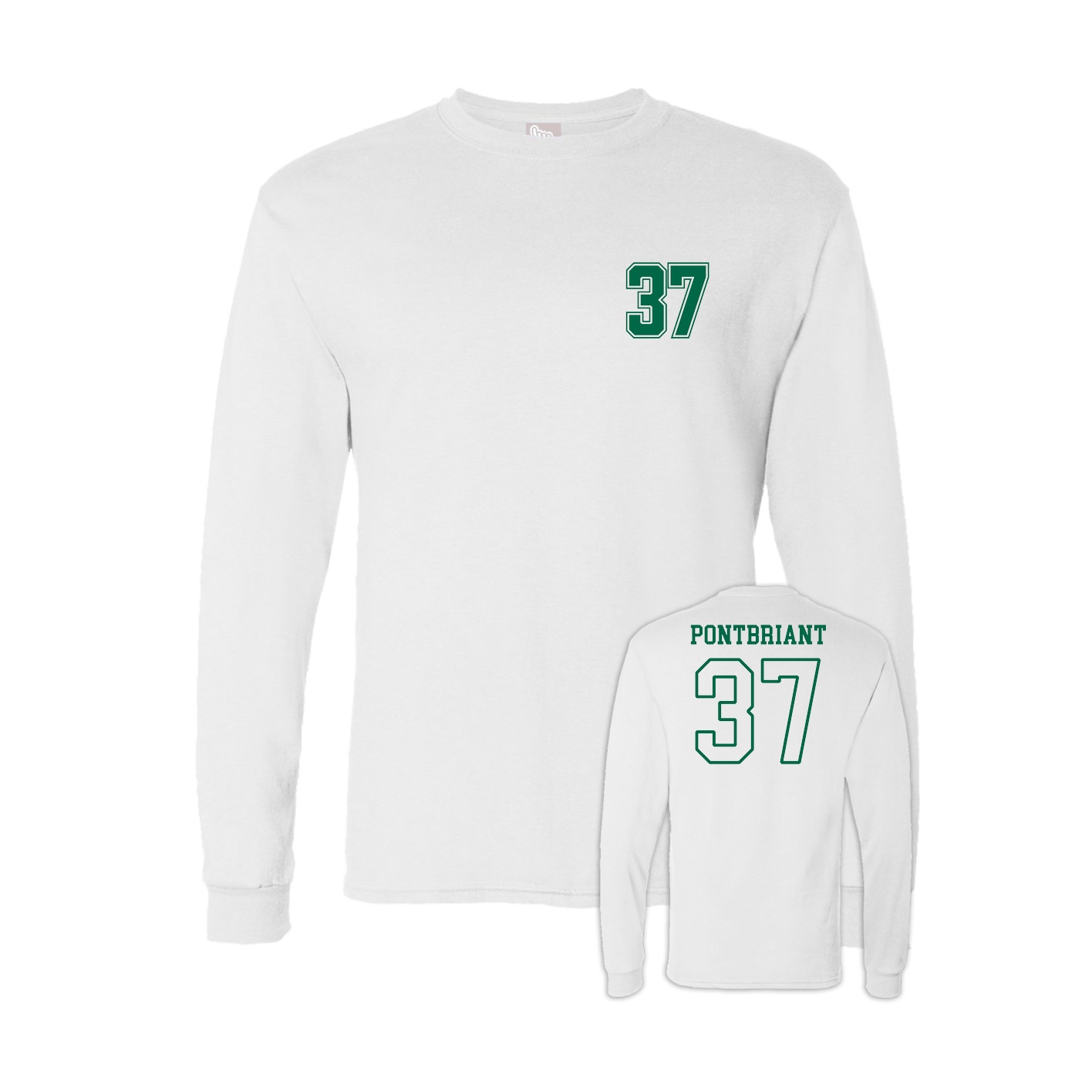 Long Sleeve Tee — Chest Back in White