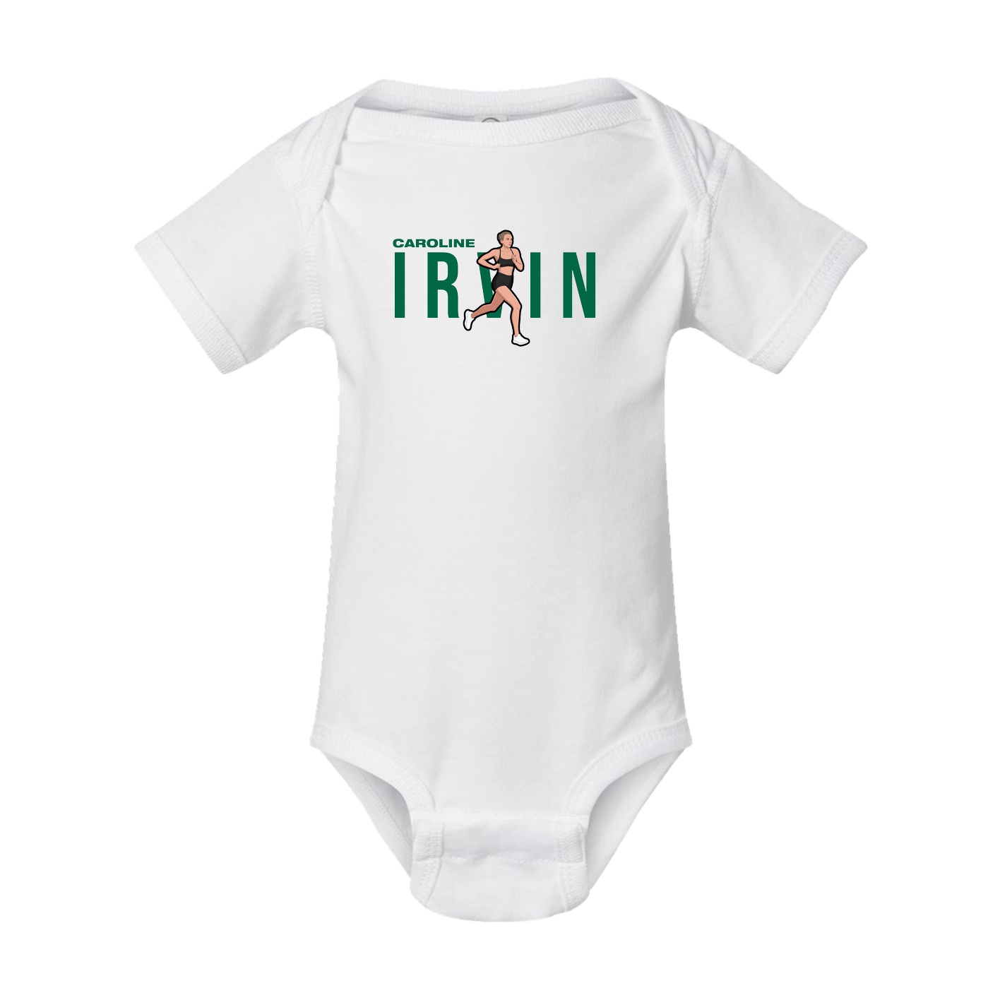 Baby Onesie — Player Name in White