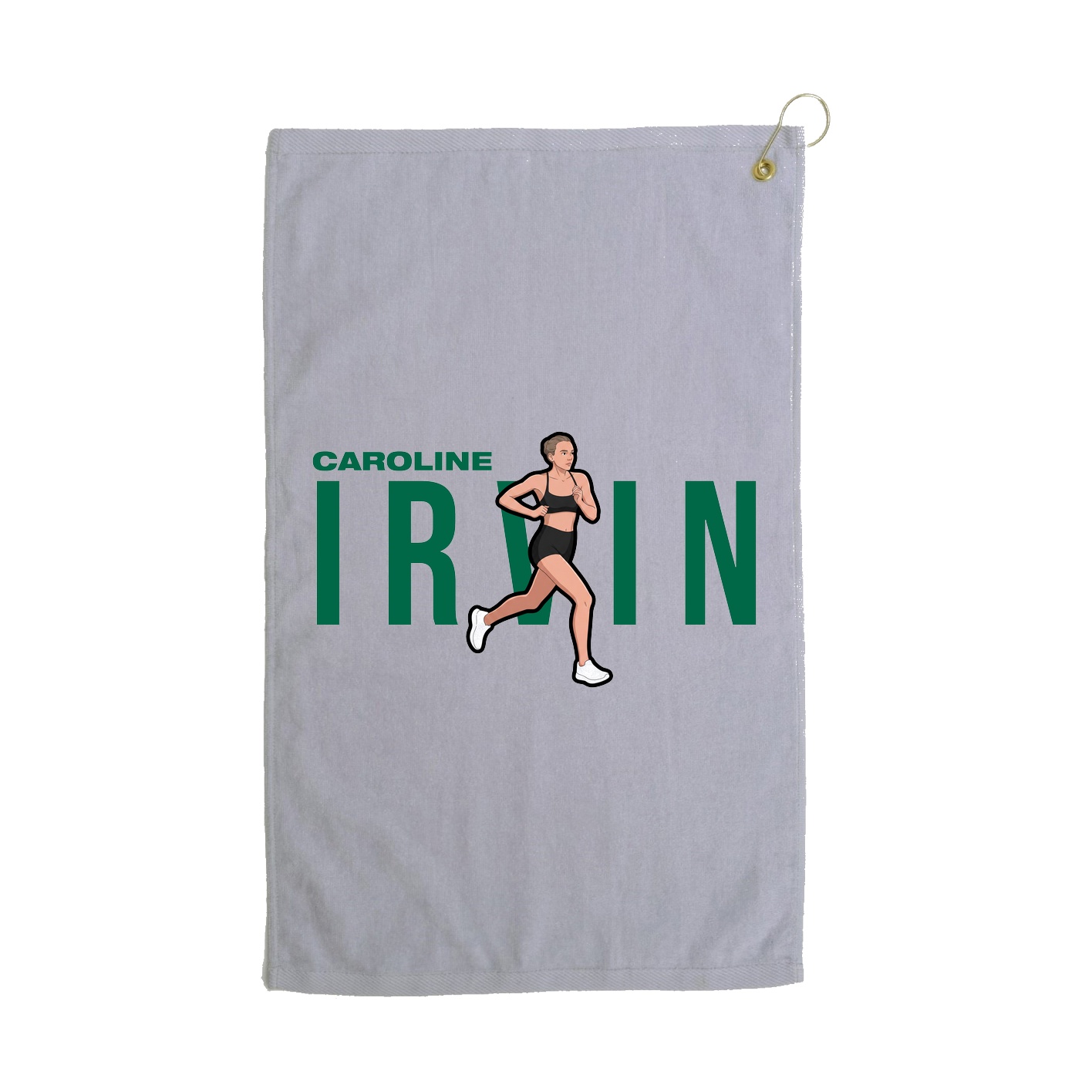Golf Towel — Player Name in Grey