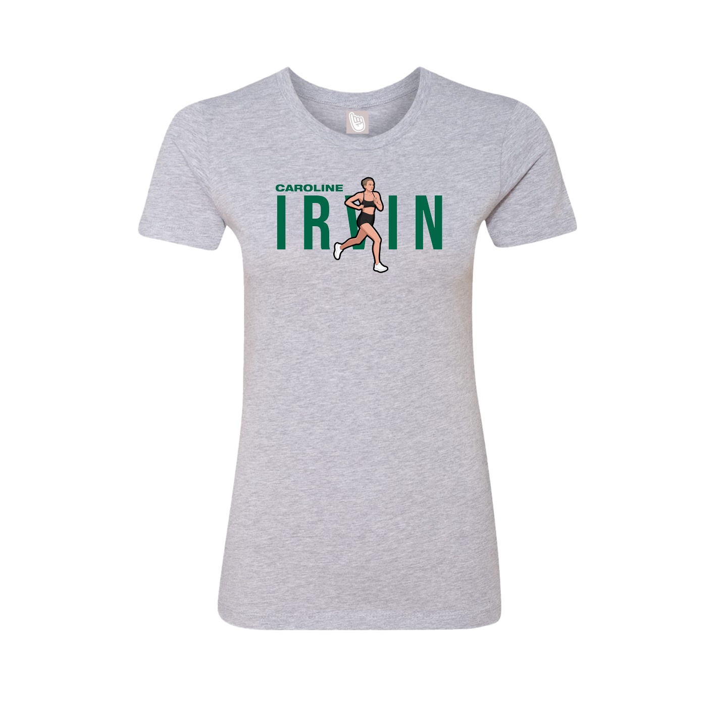 Fitted Women's Tee — Player Name in Grey