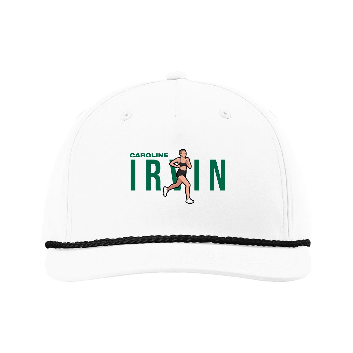 Five-Panel Classic Rope Cap — Player Name in White