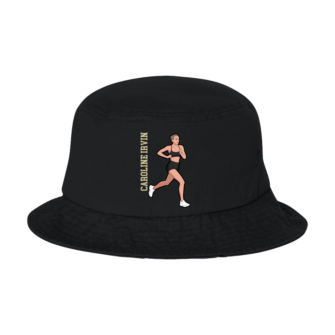 Bucket Cap — Name Vertical in Black