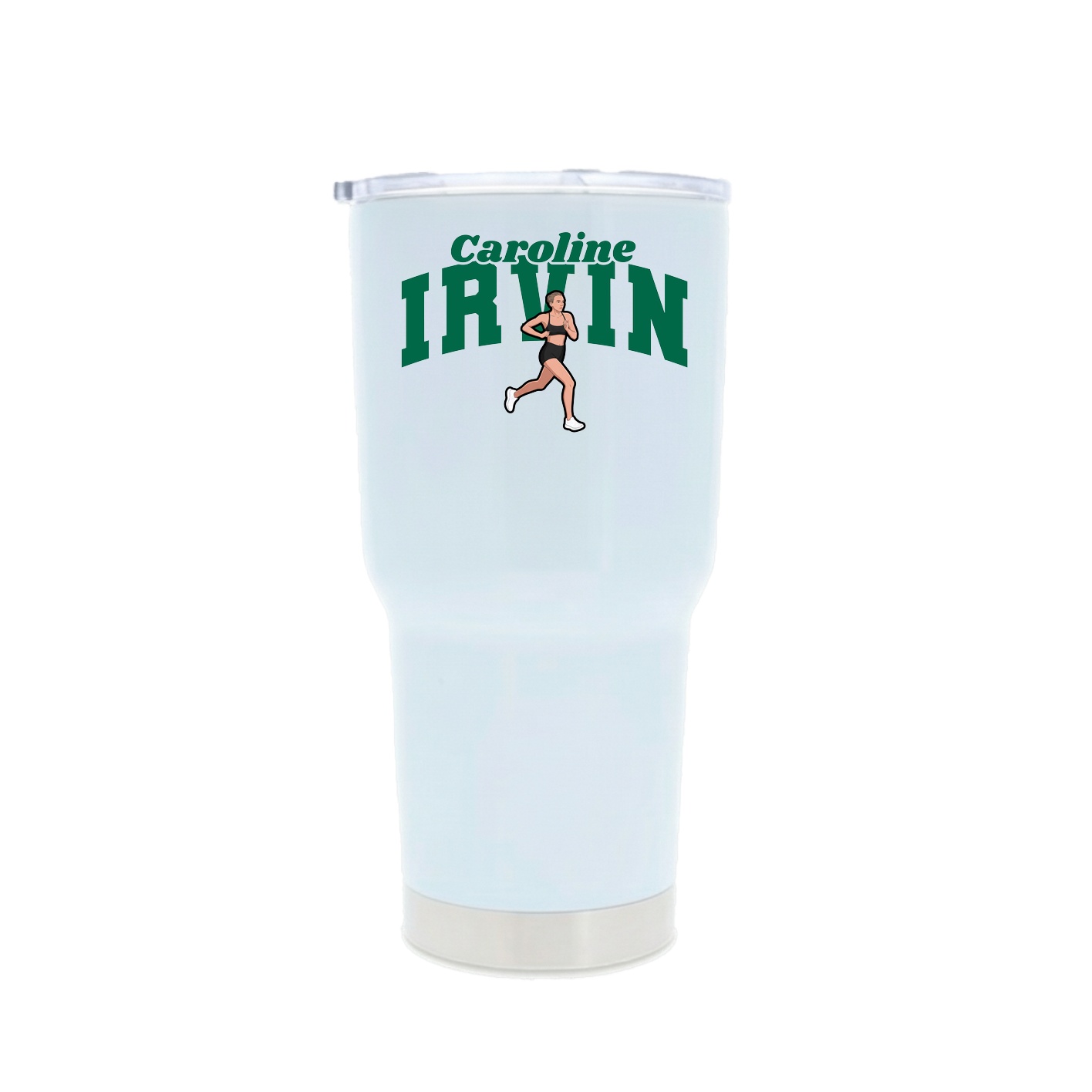 30oz Stainless Steel Tumbler — Signature Arch in White
