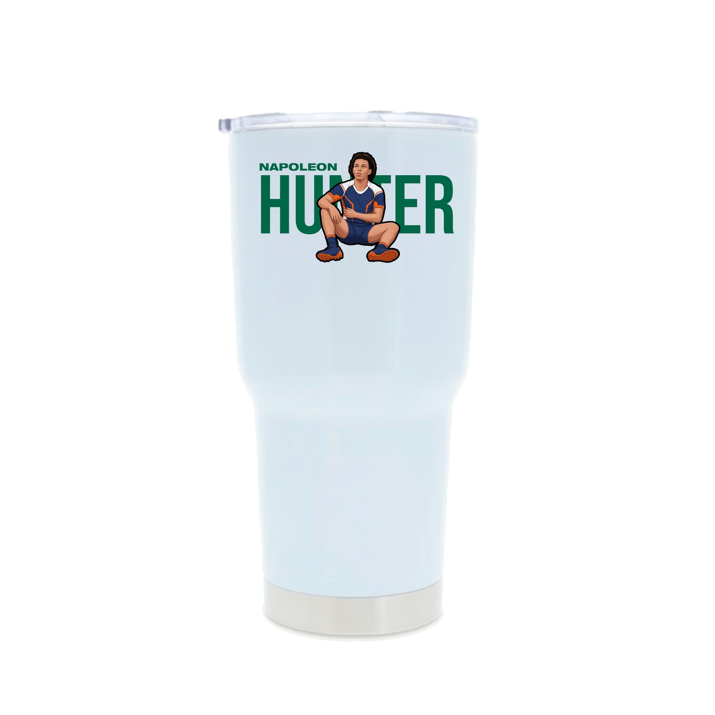 30oz Stainless Steel Tumbler — Player Name in White