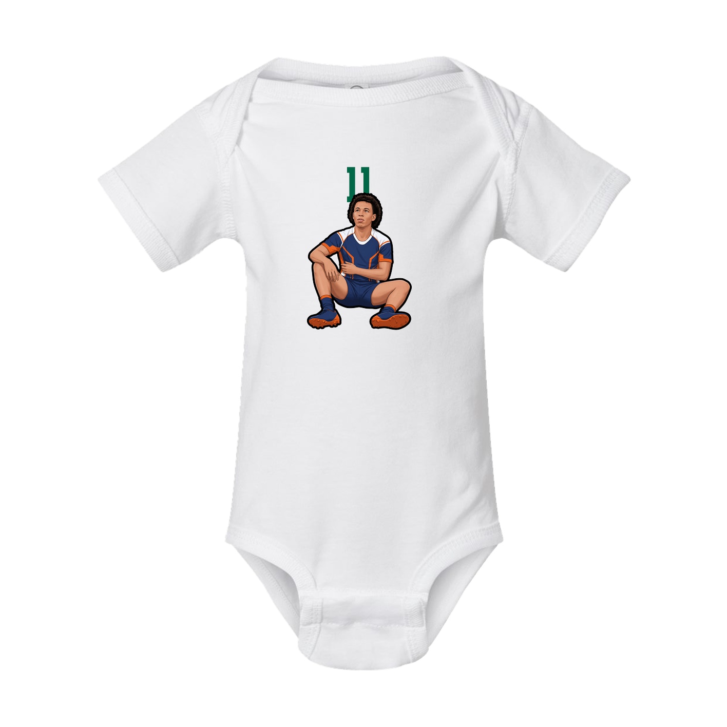Baby Onesie — Number Top in White