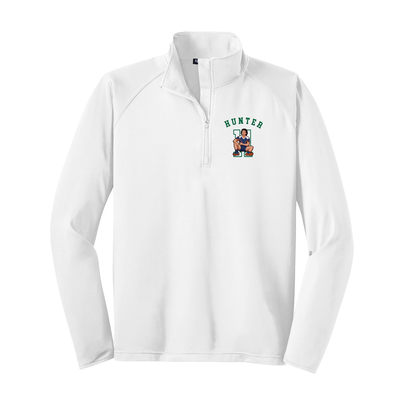 Q-Zip Pullover — Shirsey Arch in White
