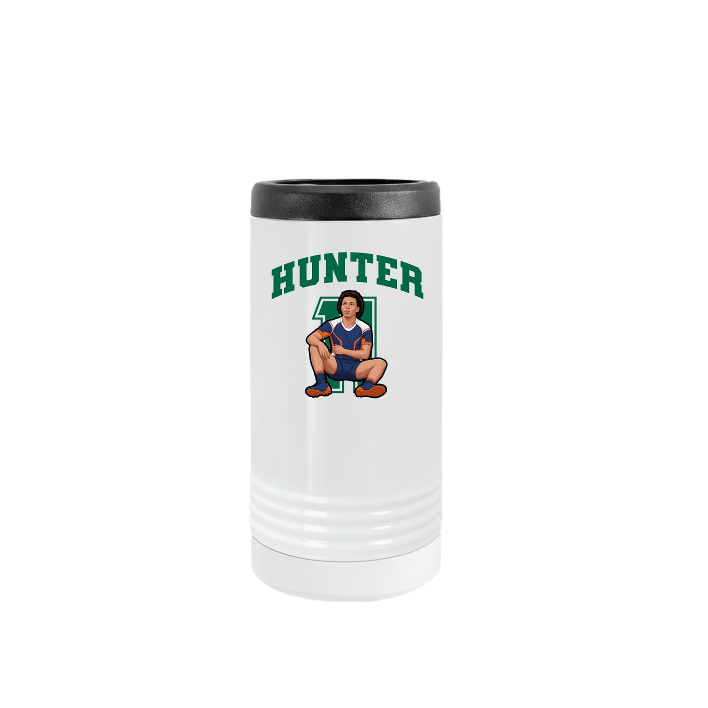 Slim Beverage Holder — Number in White