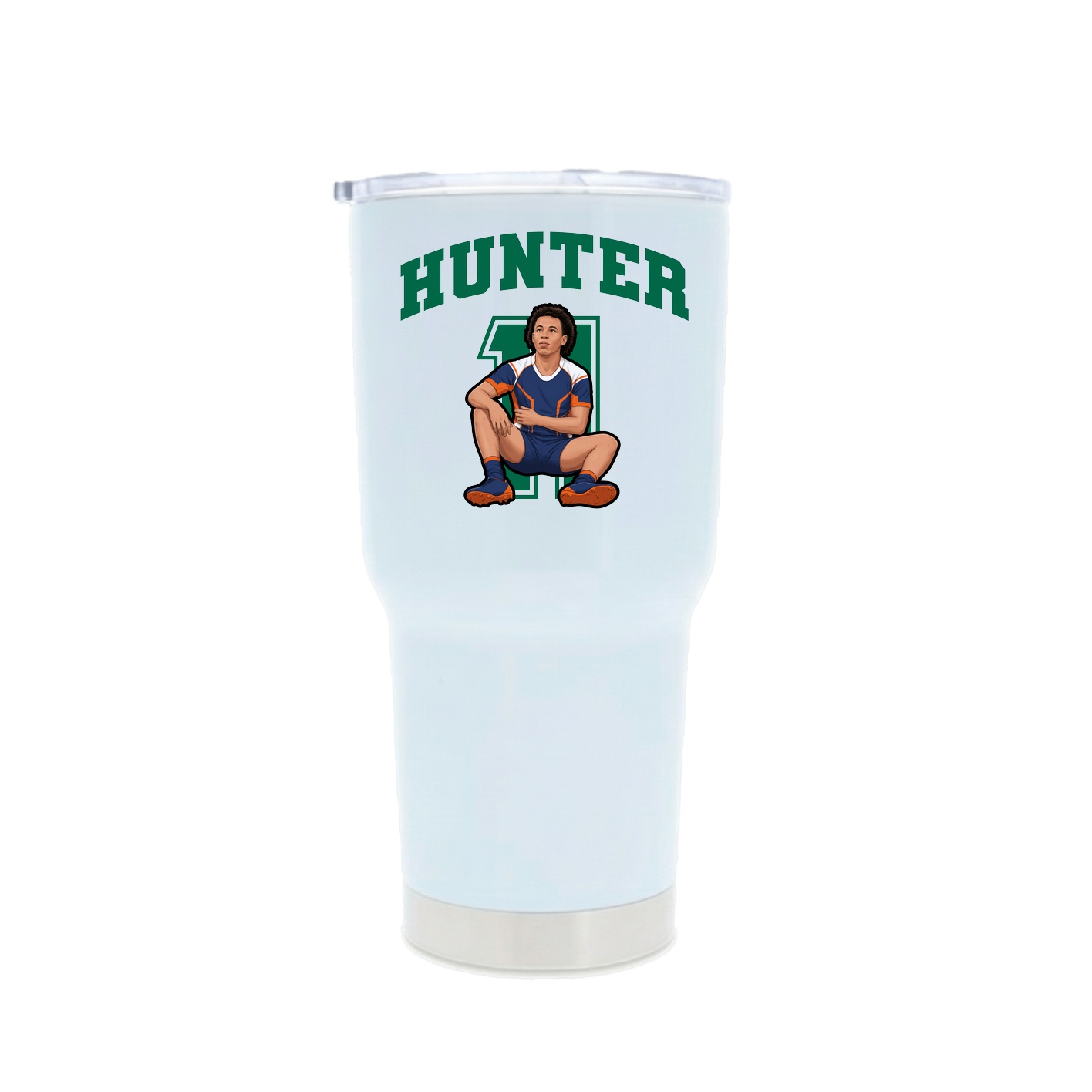 30oz Stainless Steel Tumbler — Number in White