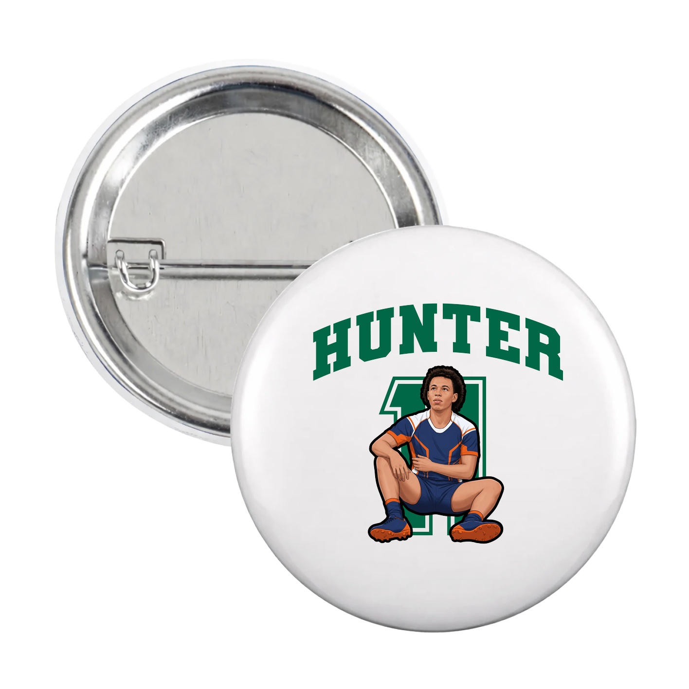 Game Day Button — Number in White