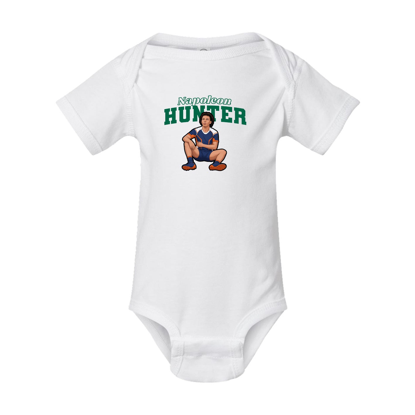 Baby Onesie — Name Arch in White