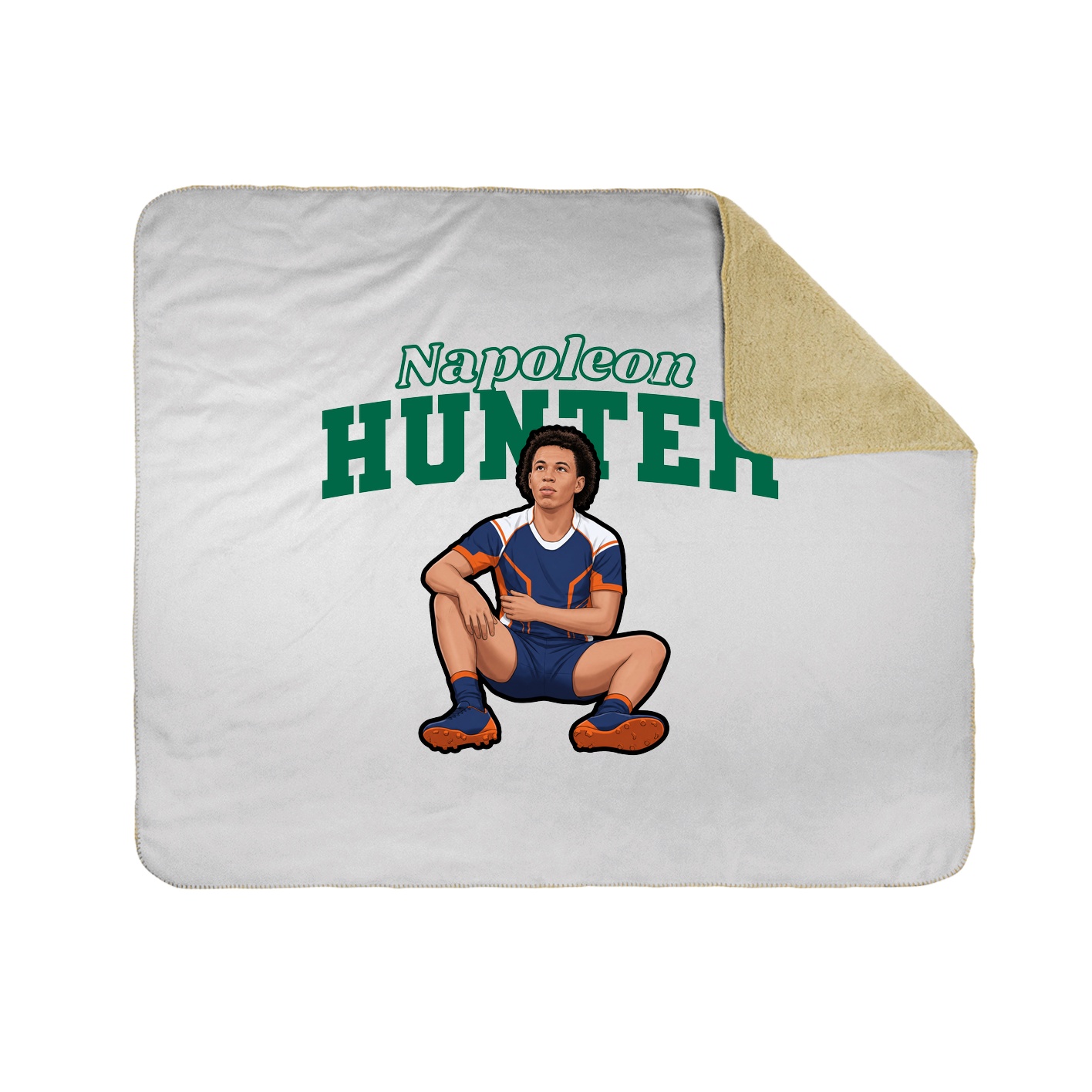 Throw Blanket — Name Arch in White