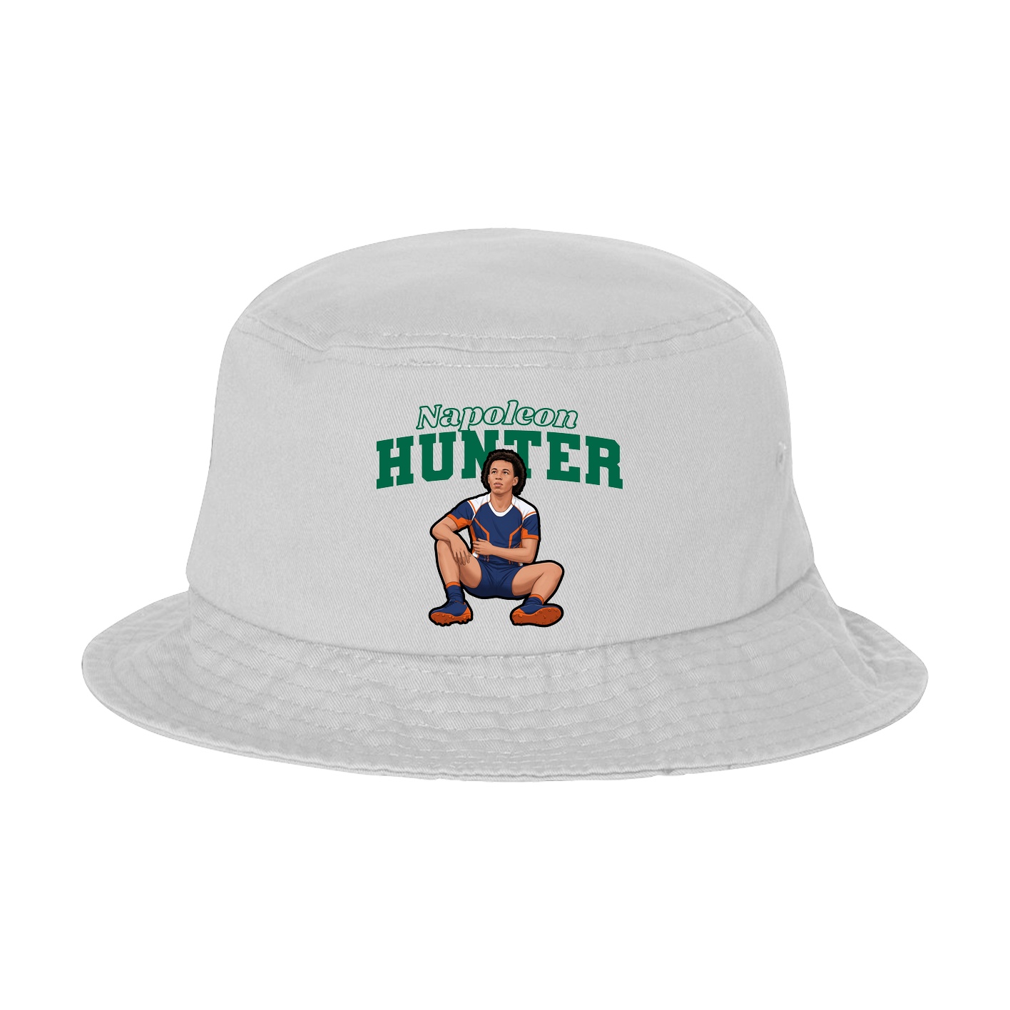 Bucket Cap — Name Arch in White
