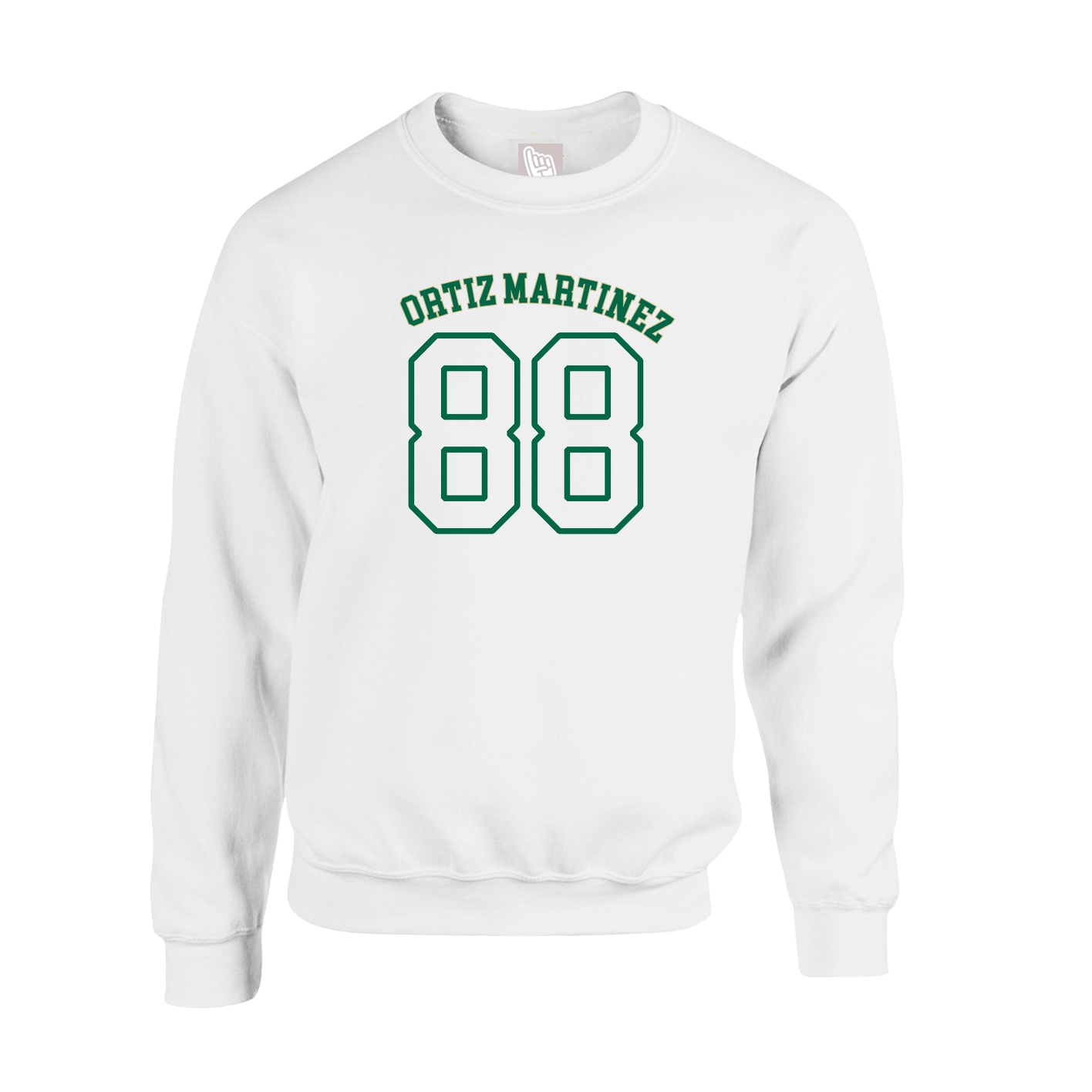 Fleece Crew — Shirsey Arch in White