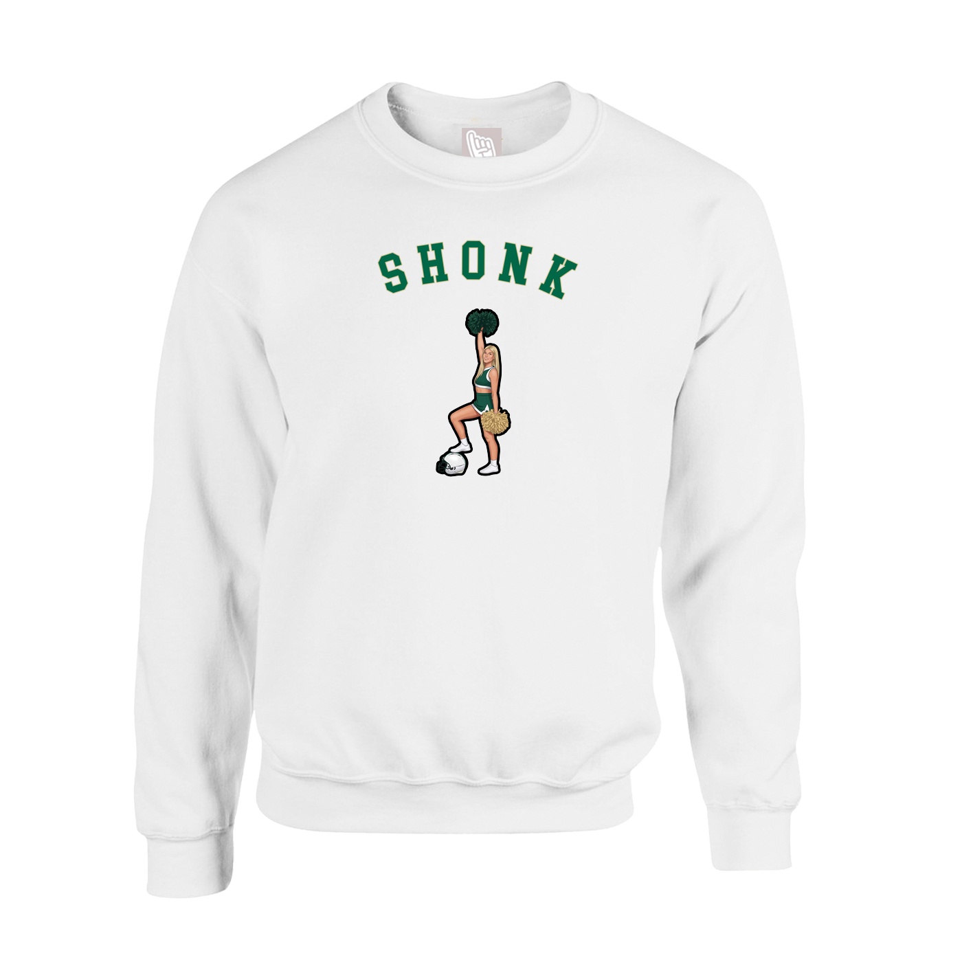 Fleece Crew — Shirsey Arch in White