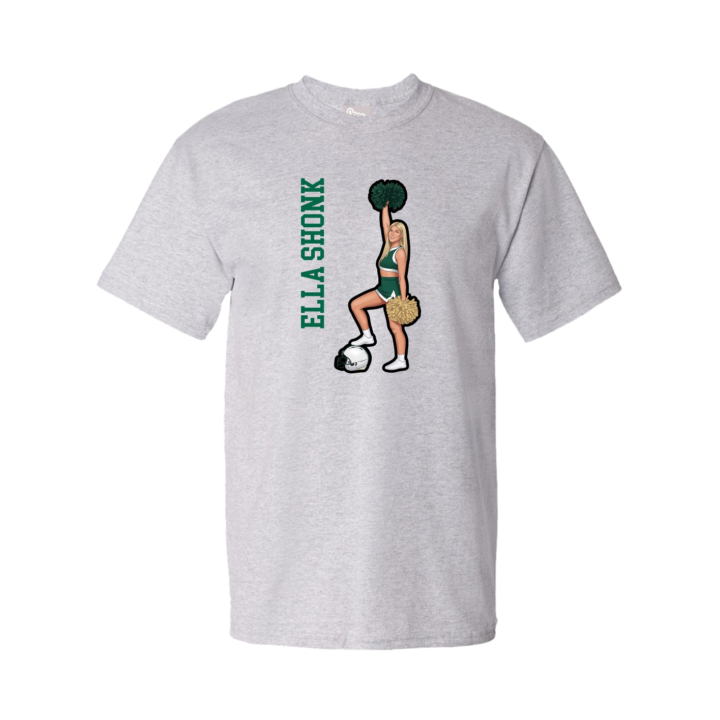 Tee — Name Vertical in Grey