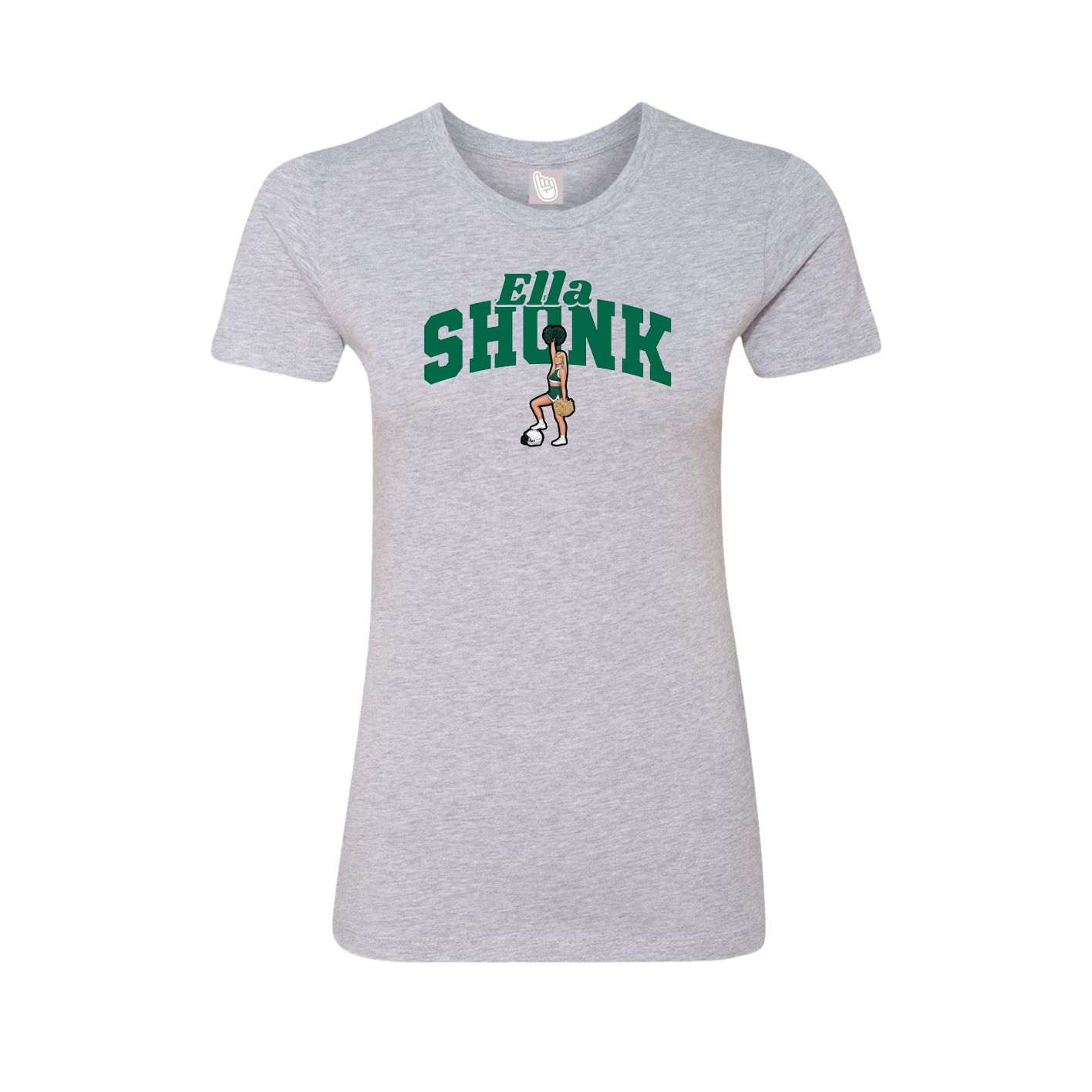 Fitted Women's Tee — Signature Arch in Grey
