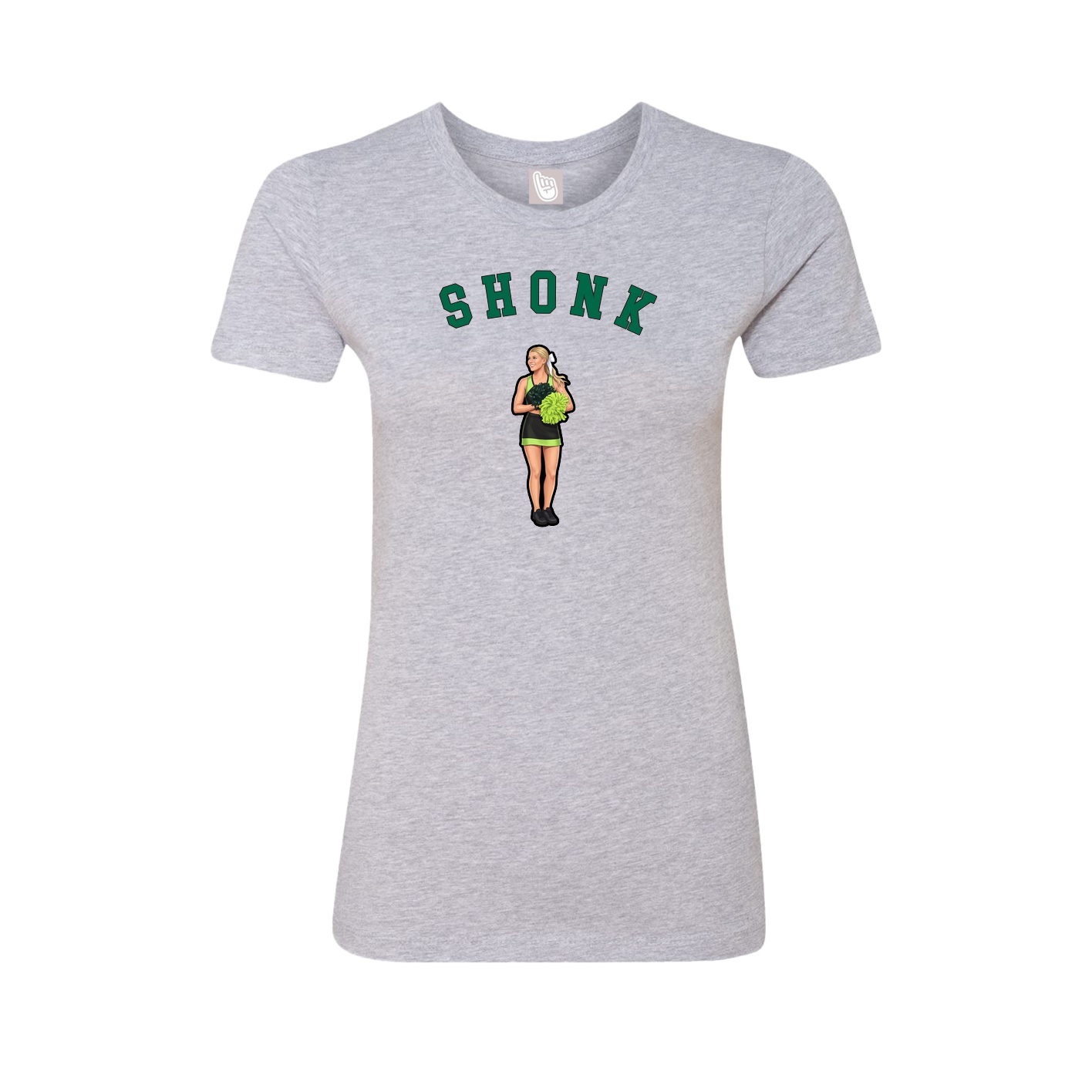 Fitted Women's Tee — Shirsey Arch in Grey