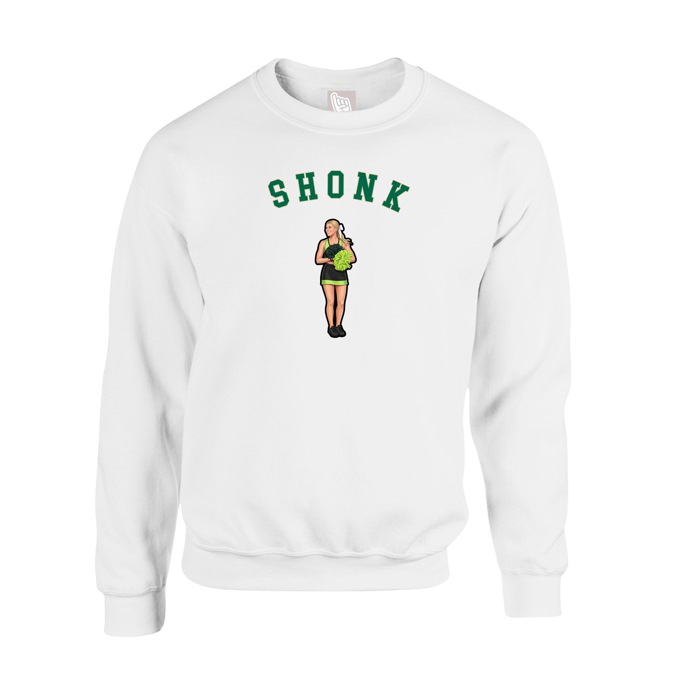 Fleece Crew — Shirsey Arch in White