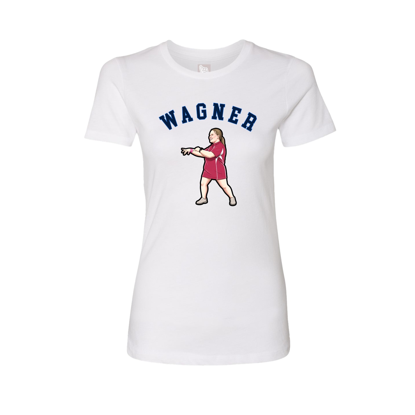 Fitted Women's Tee — Shirsey Arch in White
