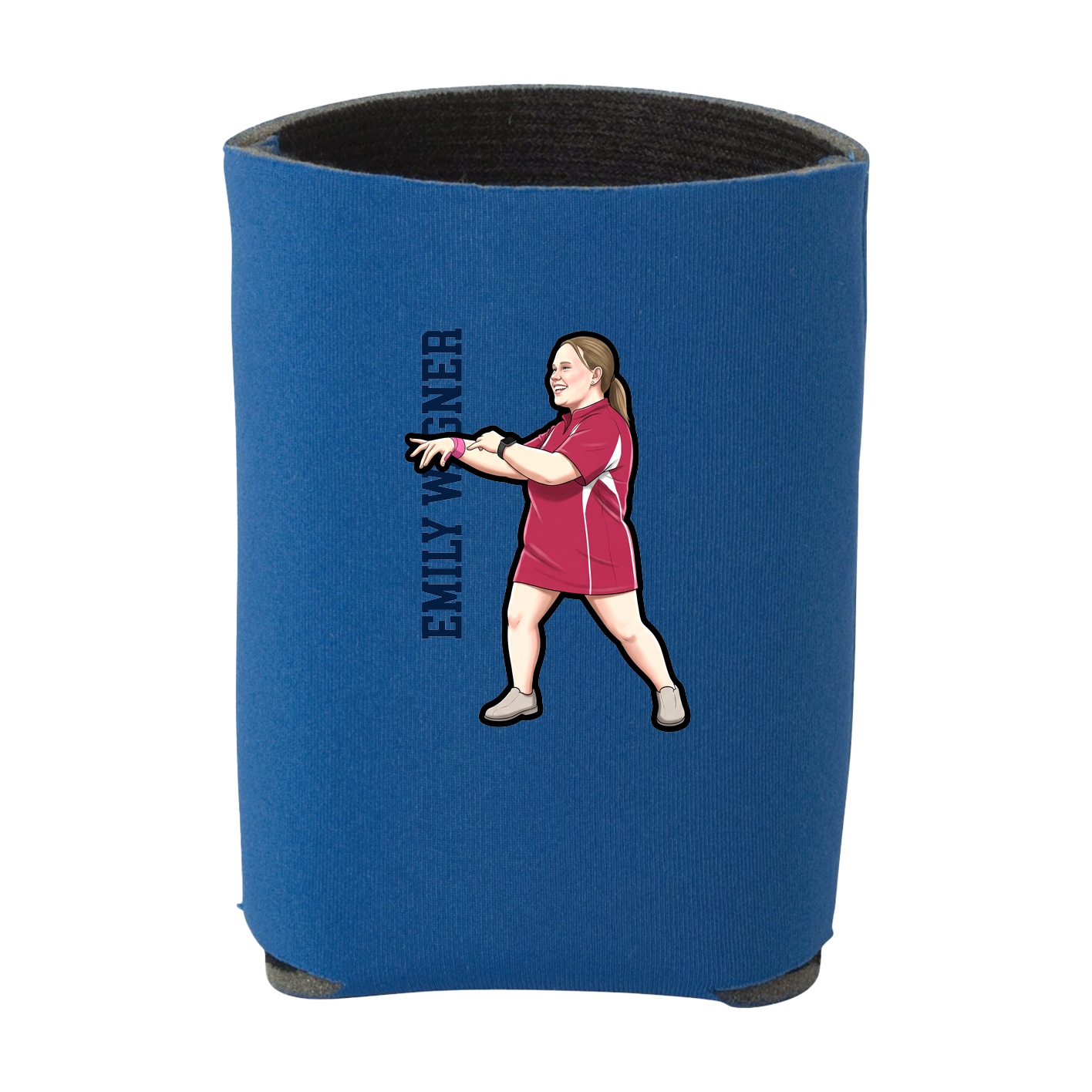 Can Holder — Name Vertical in Royal