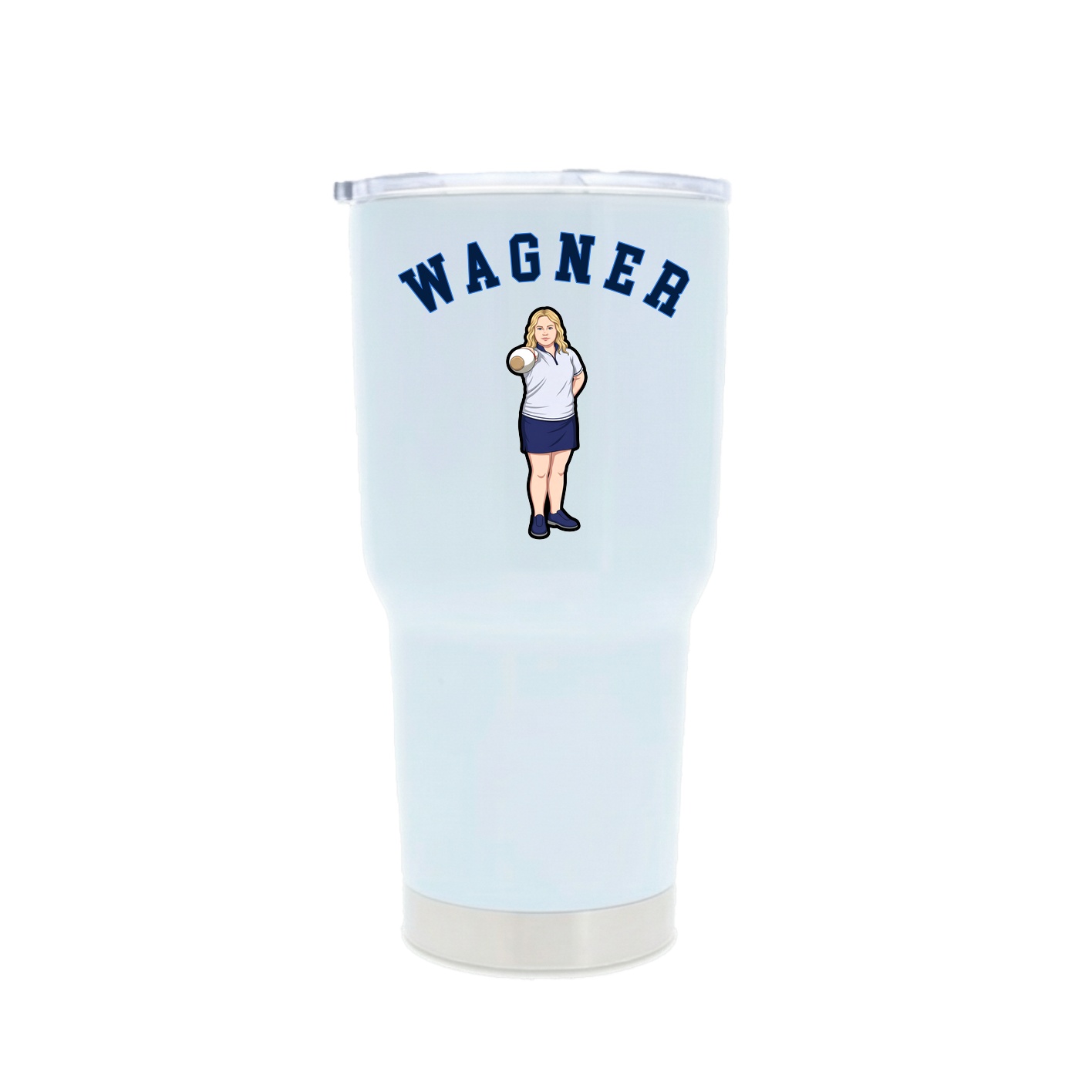 30oz Stainless Steel Tumbler — Shirsey Arch in White