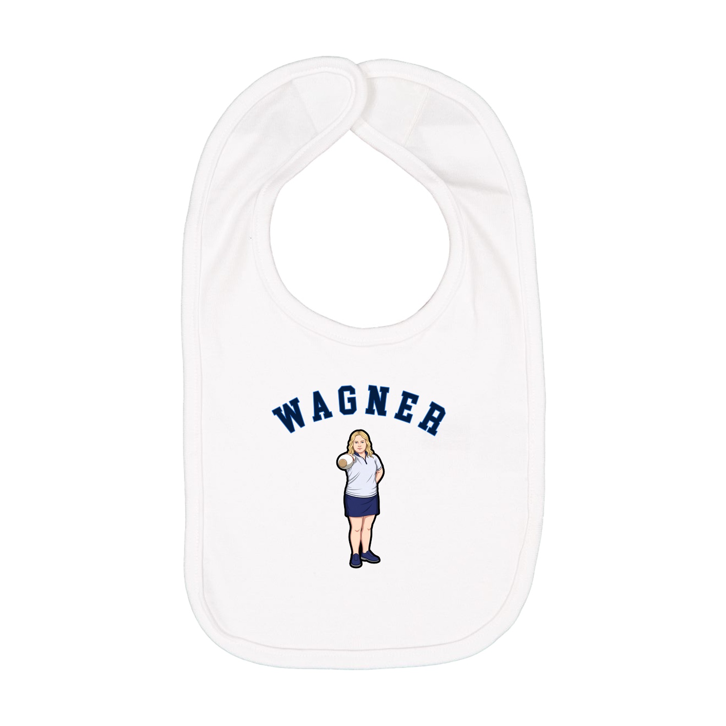 Infant Bib — Shirsey Arch in White