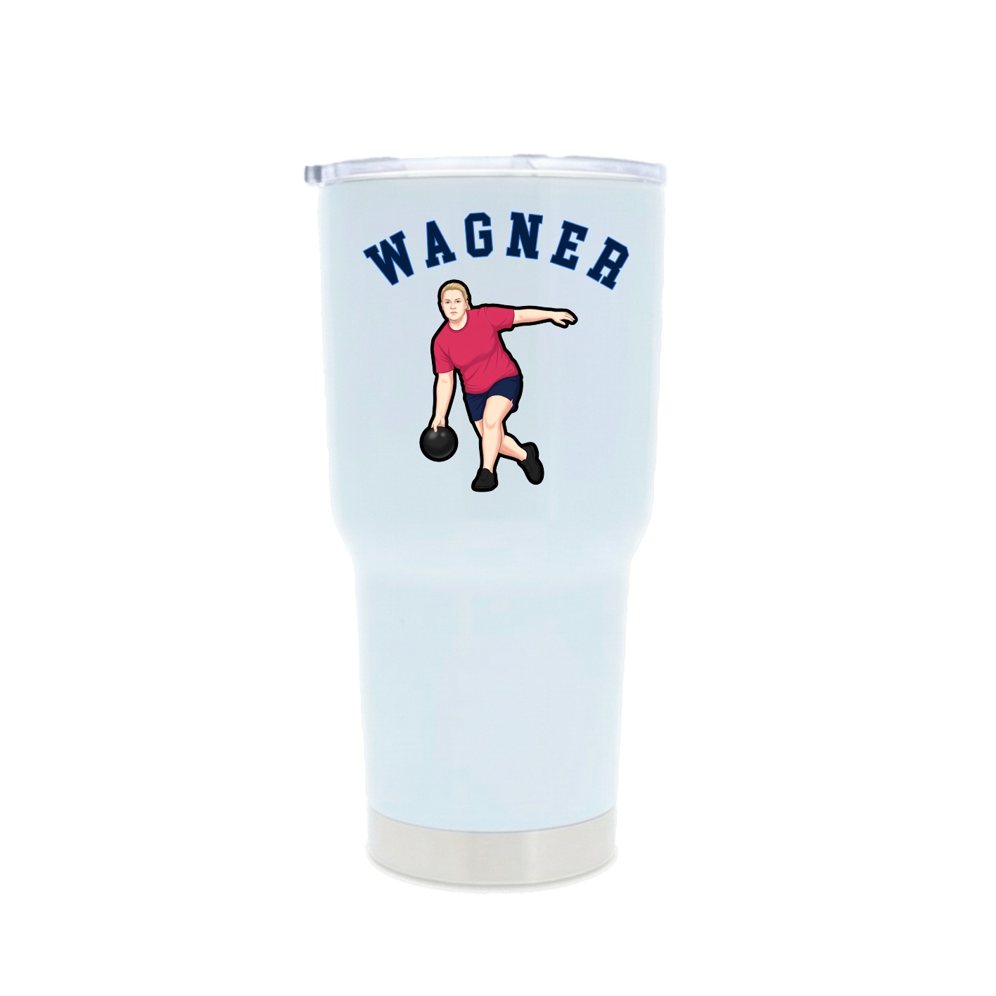 30oz Stainless Steel Tumbler — Shirsey Arch in White
