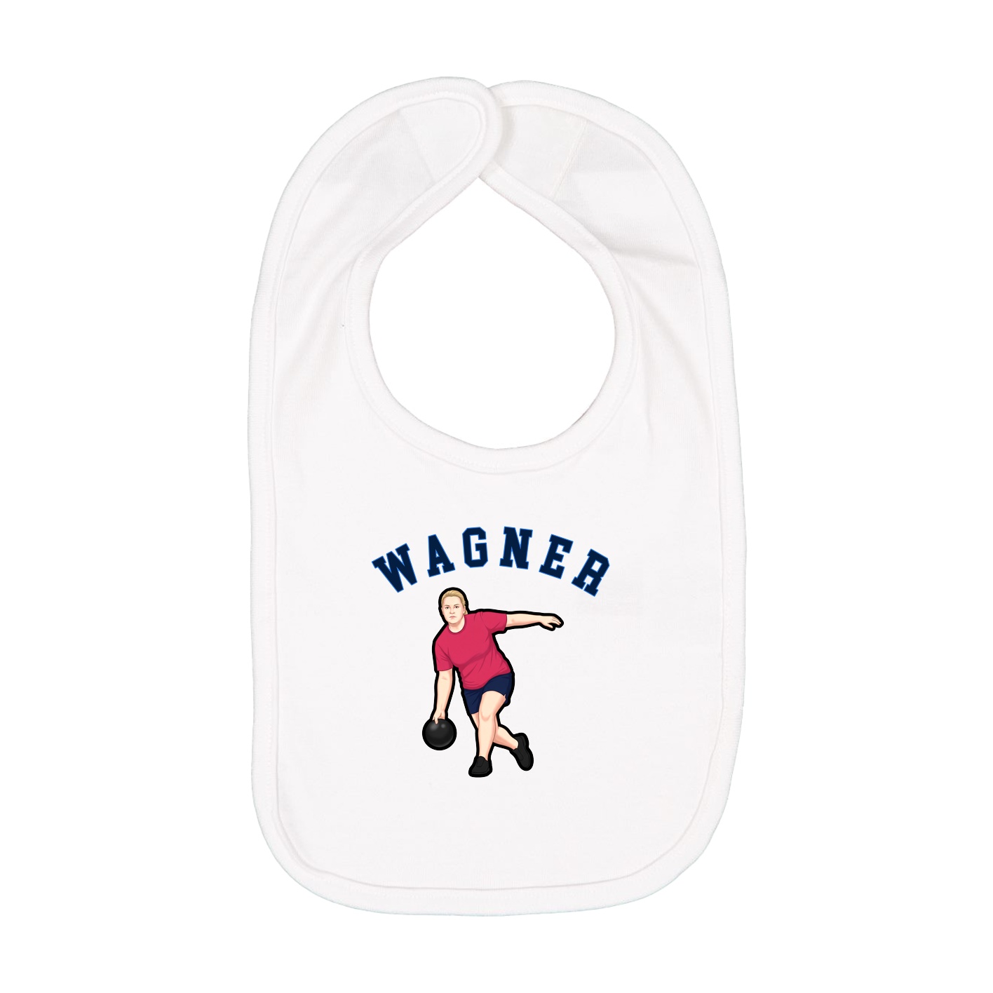Infant Bib — Shirsey Arch in White