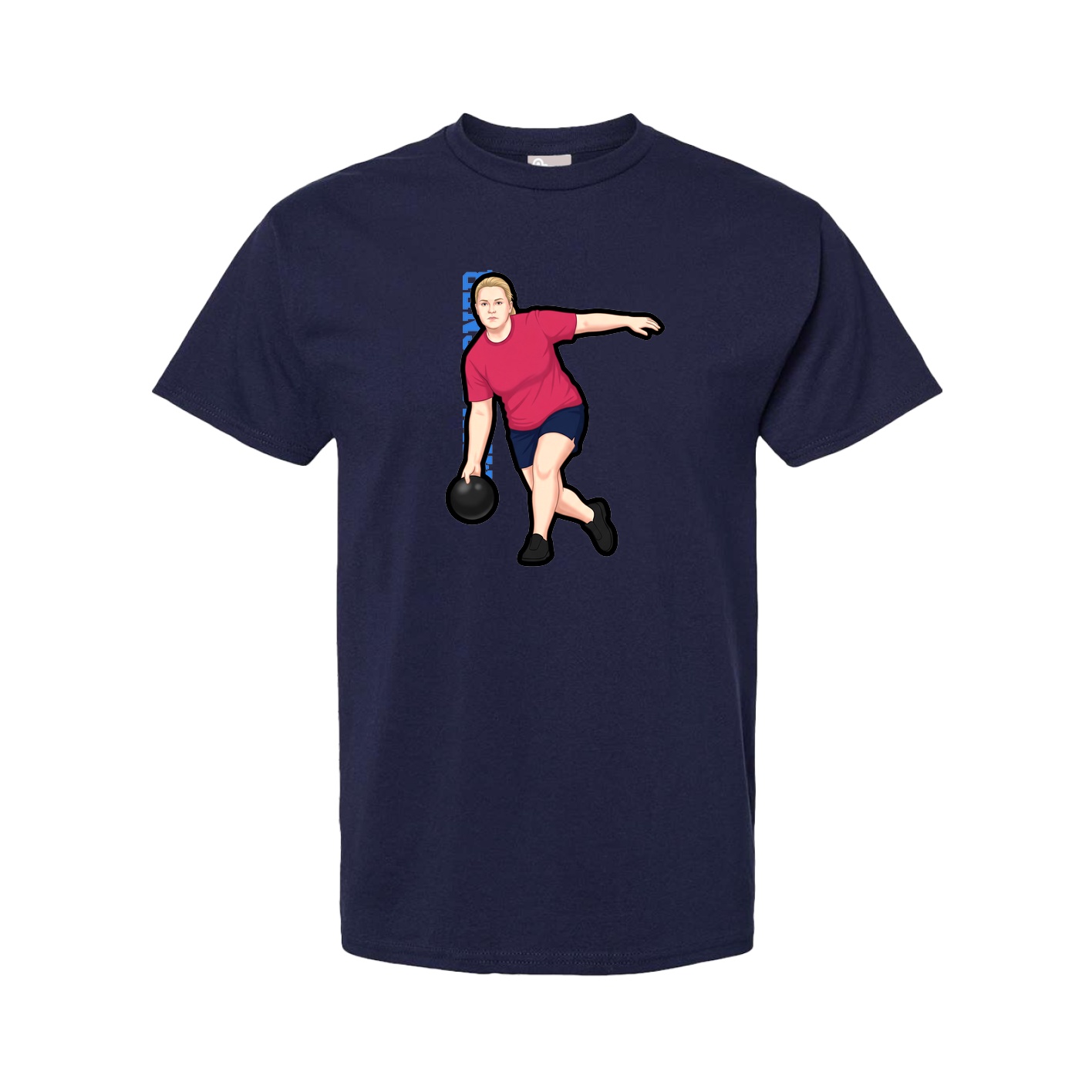 Youth Tee — Name Vertical in Navy