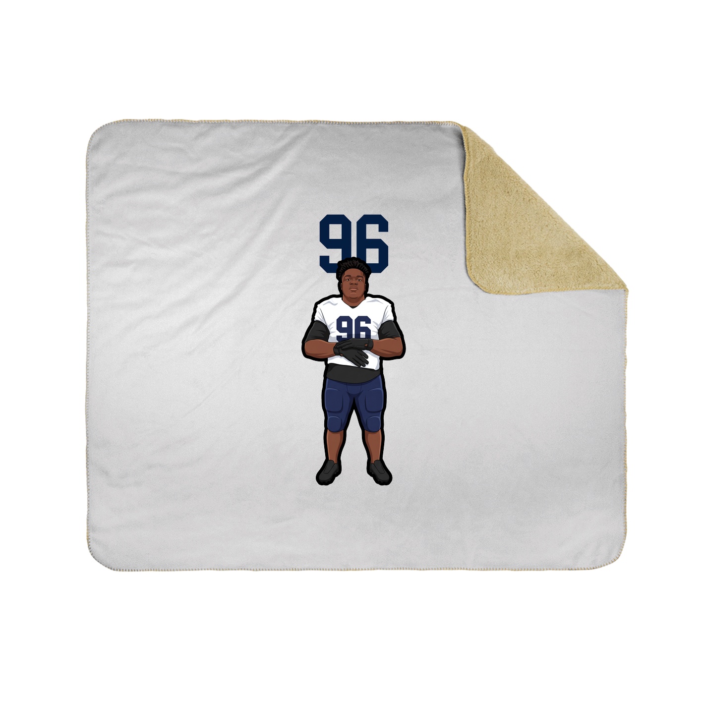 Throw Blanket — Number Top in White