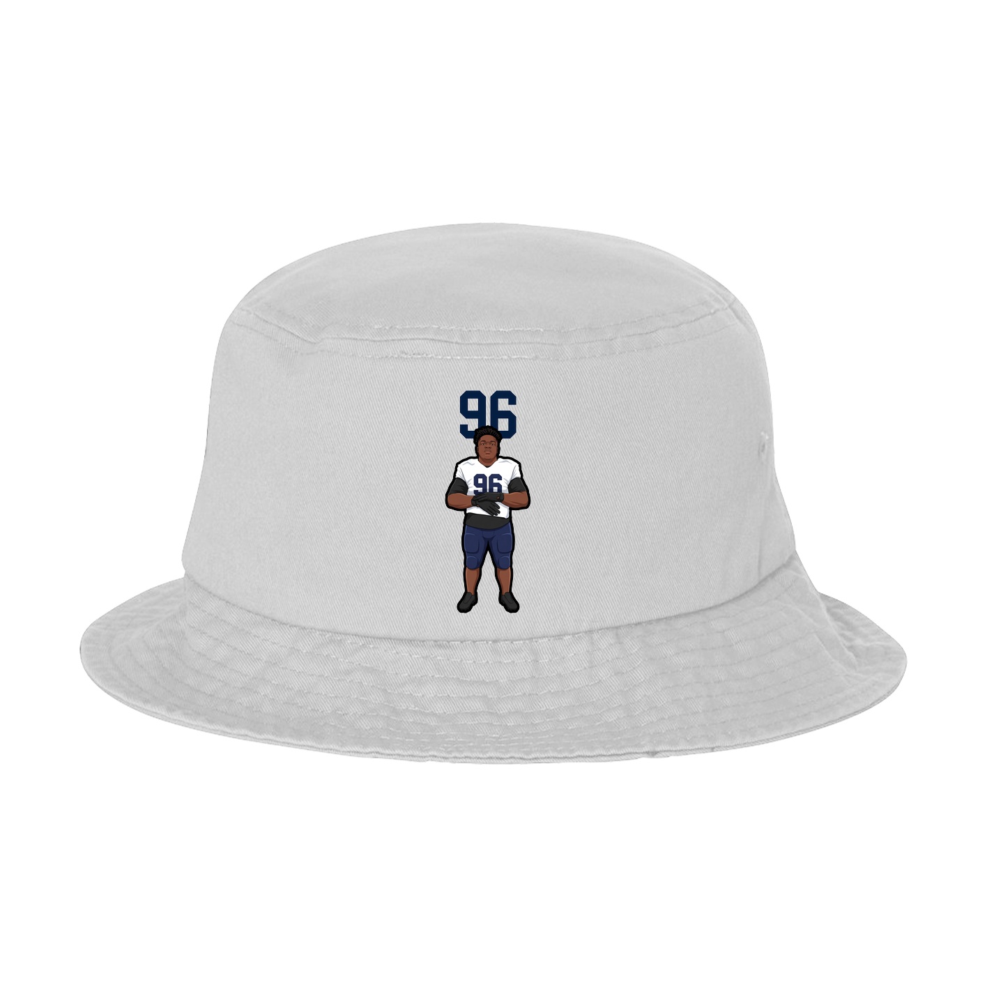 Bucket Cap — Number Top in White