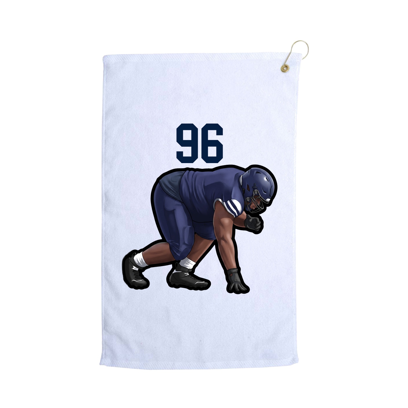 Golf Towel — Number Top in White