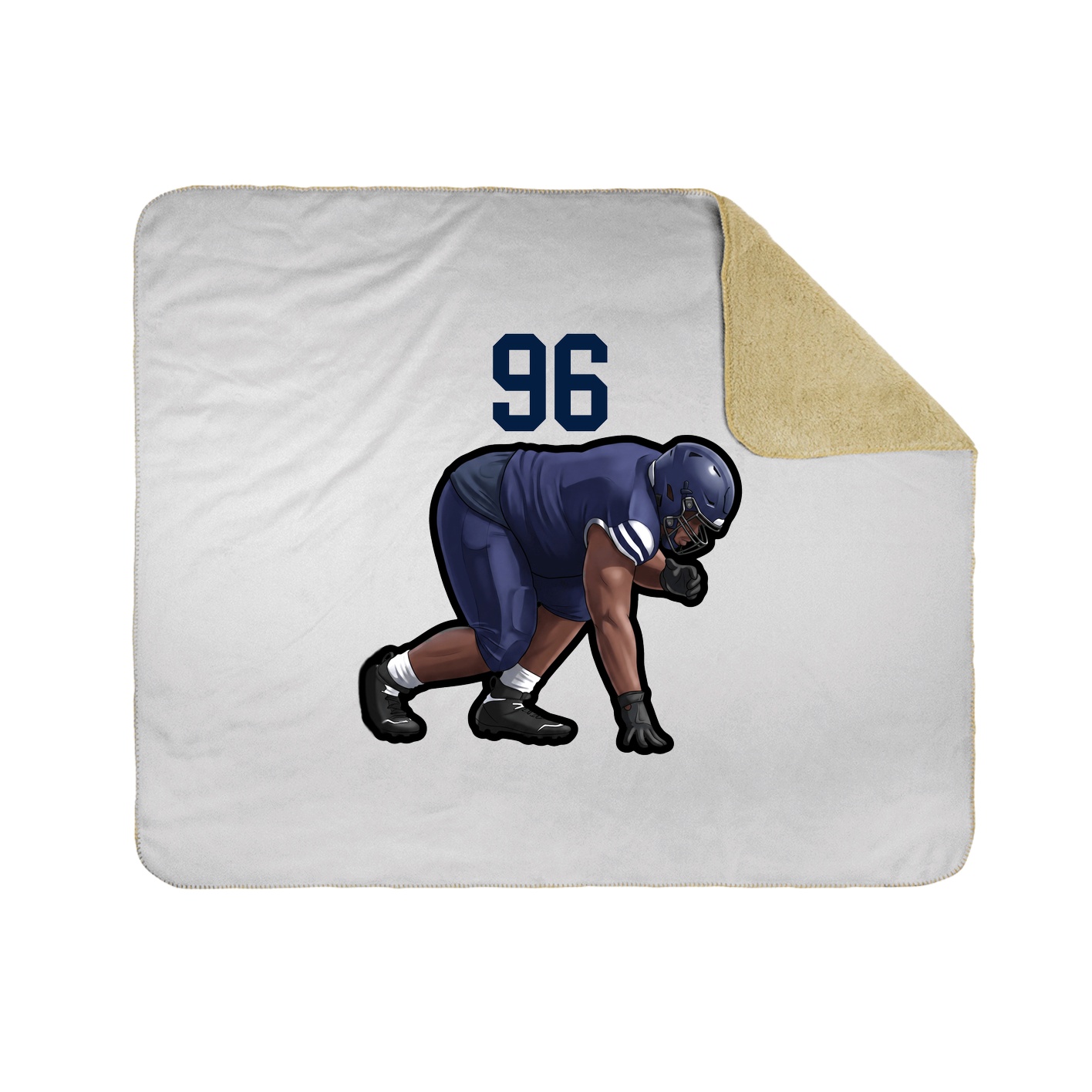 Throw Blanket — Number Top in White