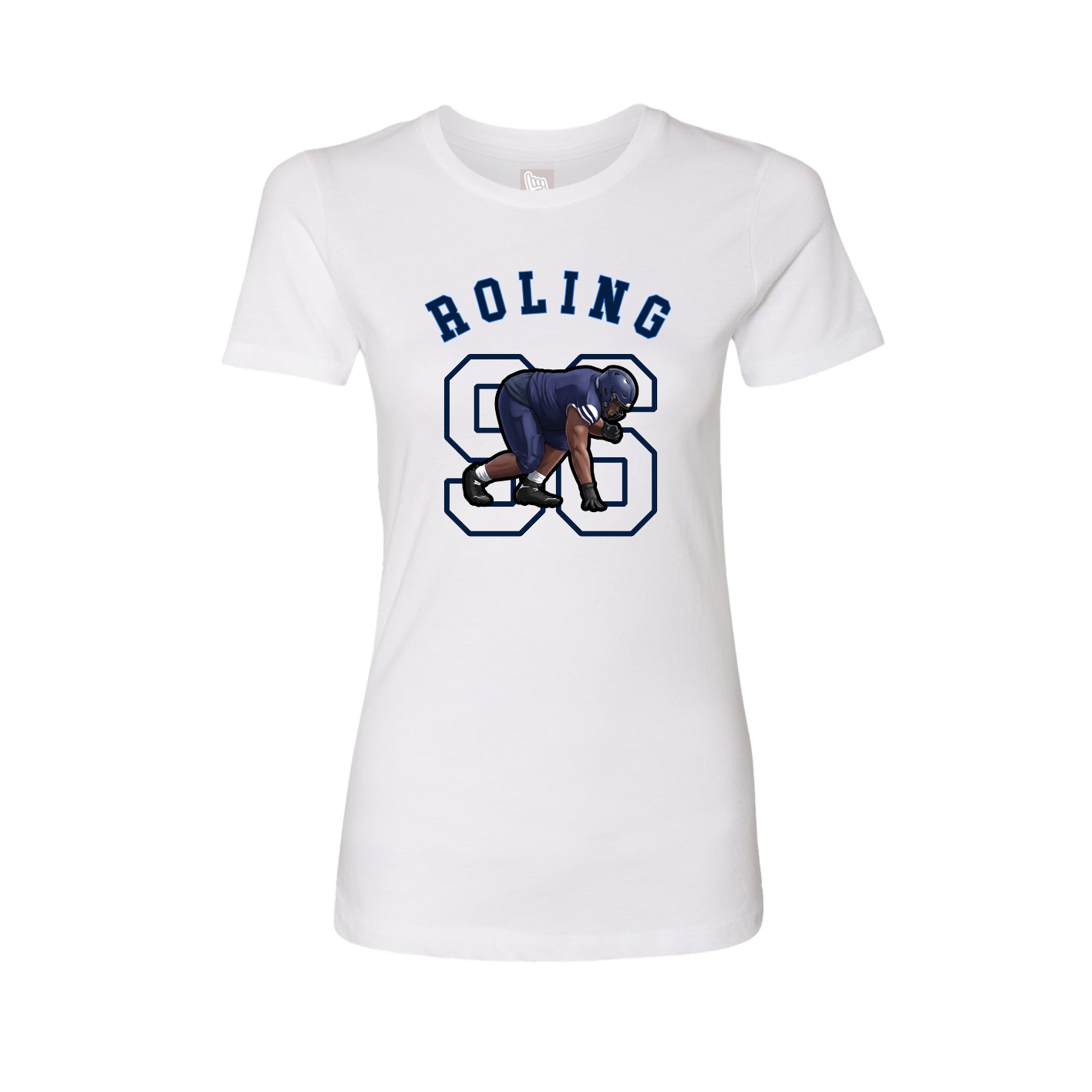 Fitted Women's Tee — Shirsey Arch in White