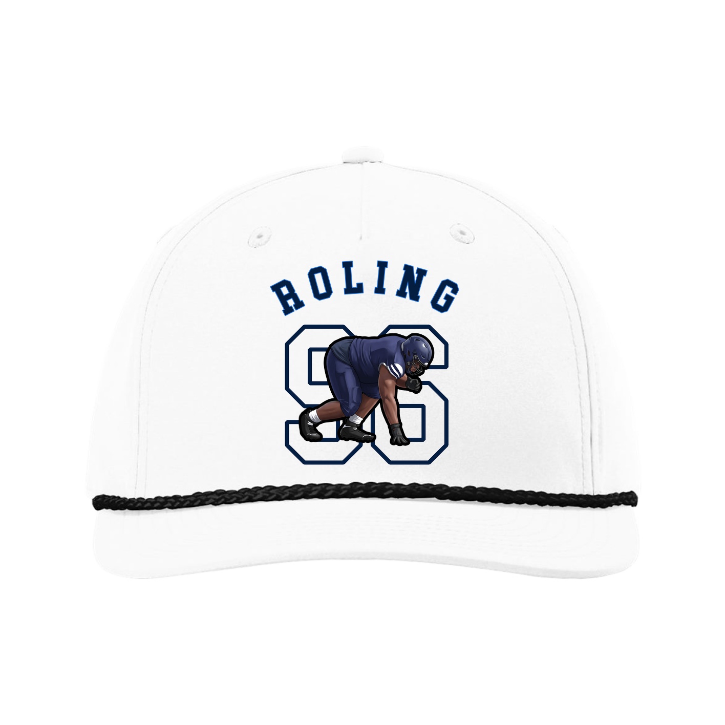 Five-Panel Classic Rope Cap — Shirsey Arch in White