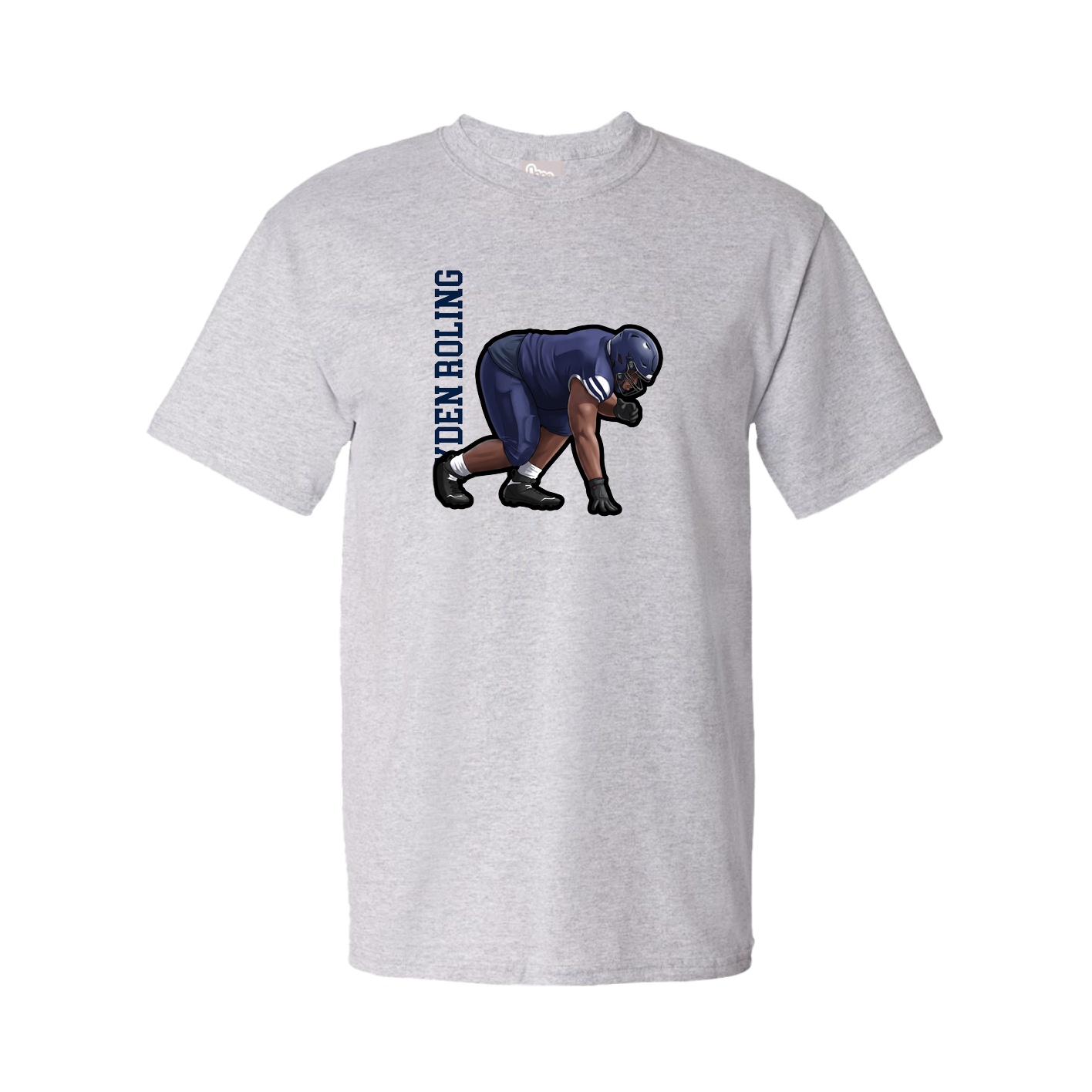 Tee — Name Vertical in Grey