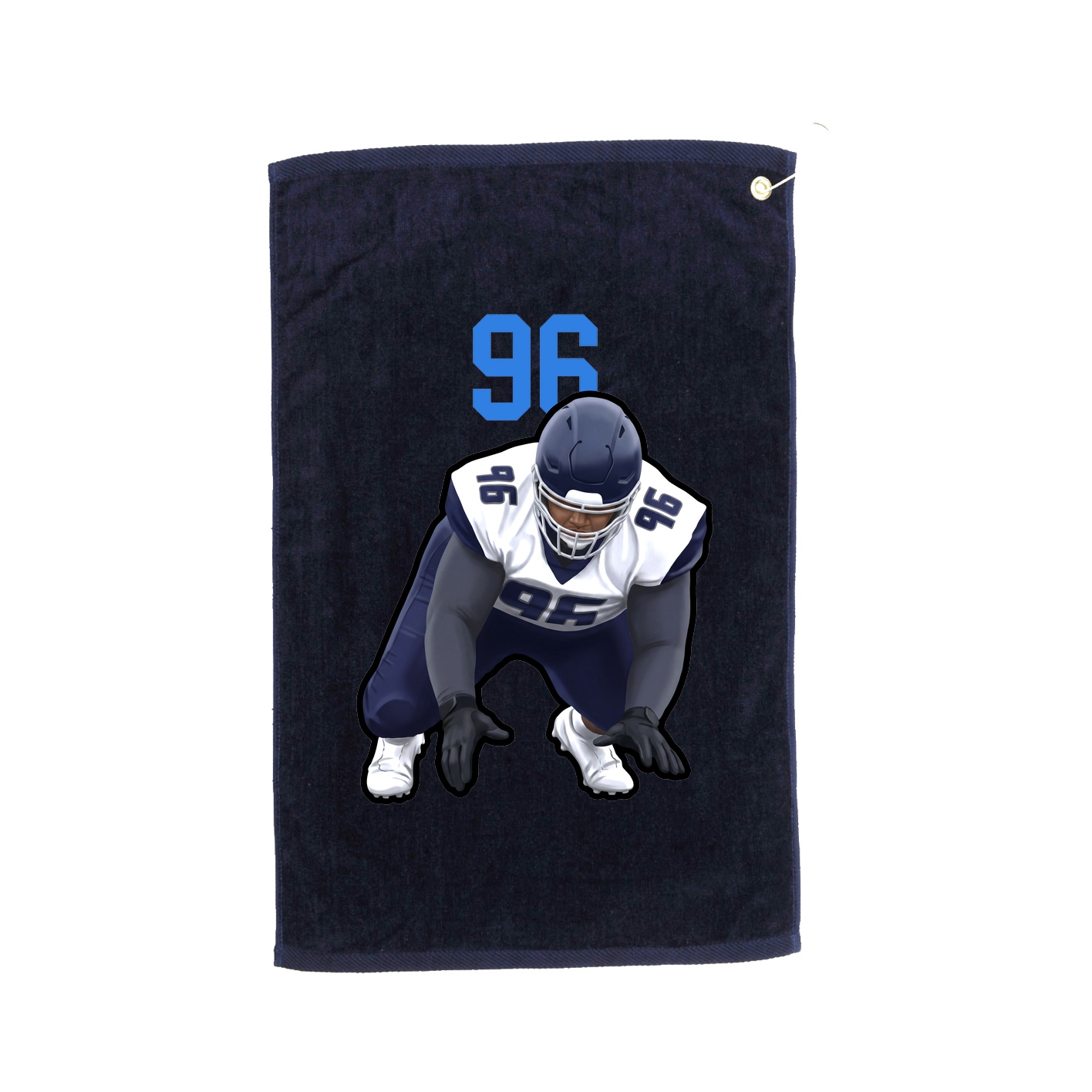 Golf Towel — Number Top in Navy