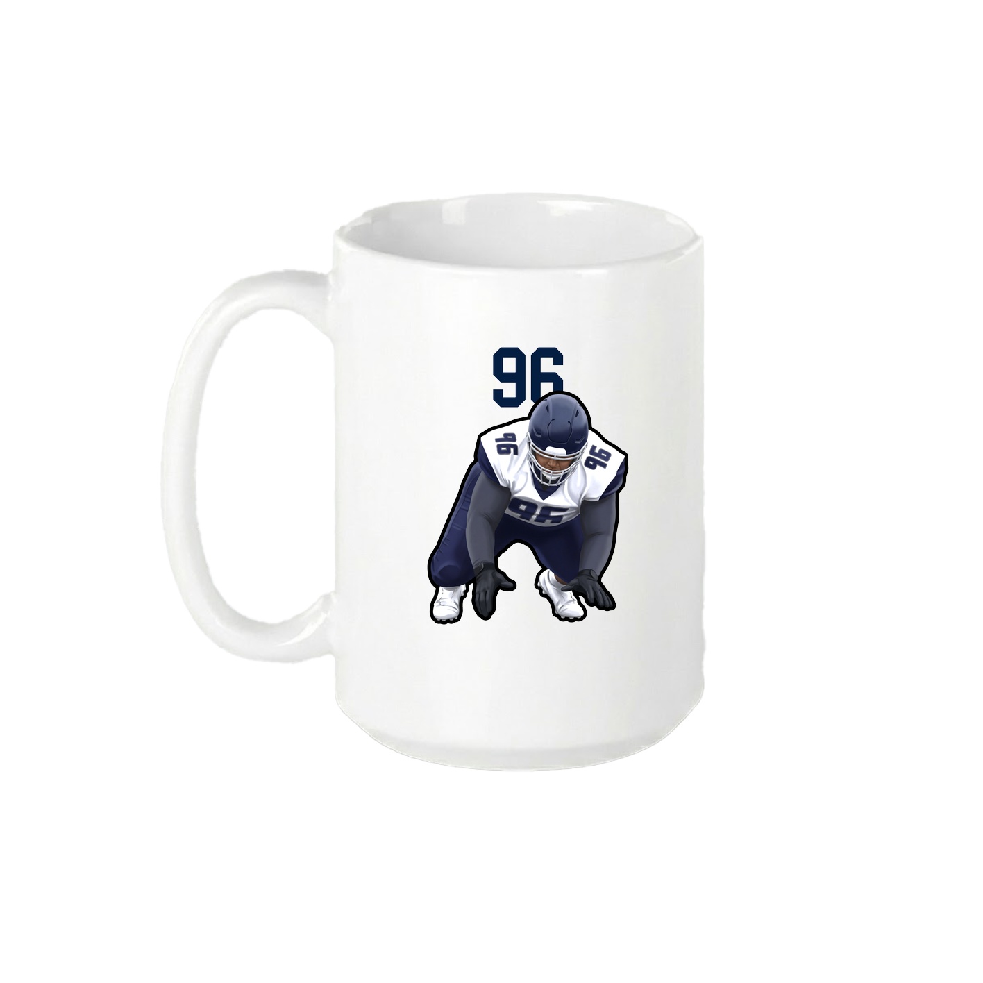 15oz Coffee Mug — Number Top in White