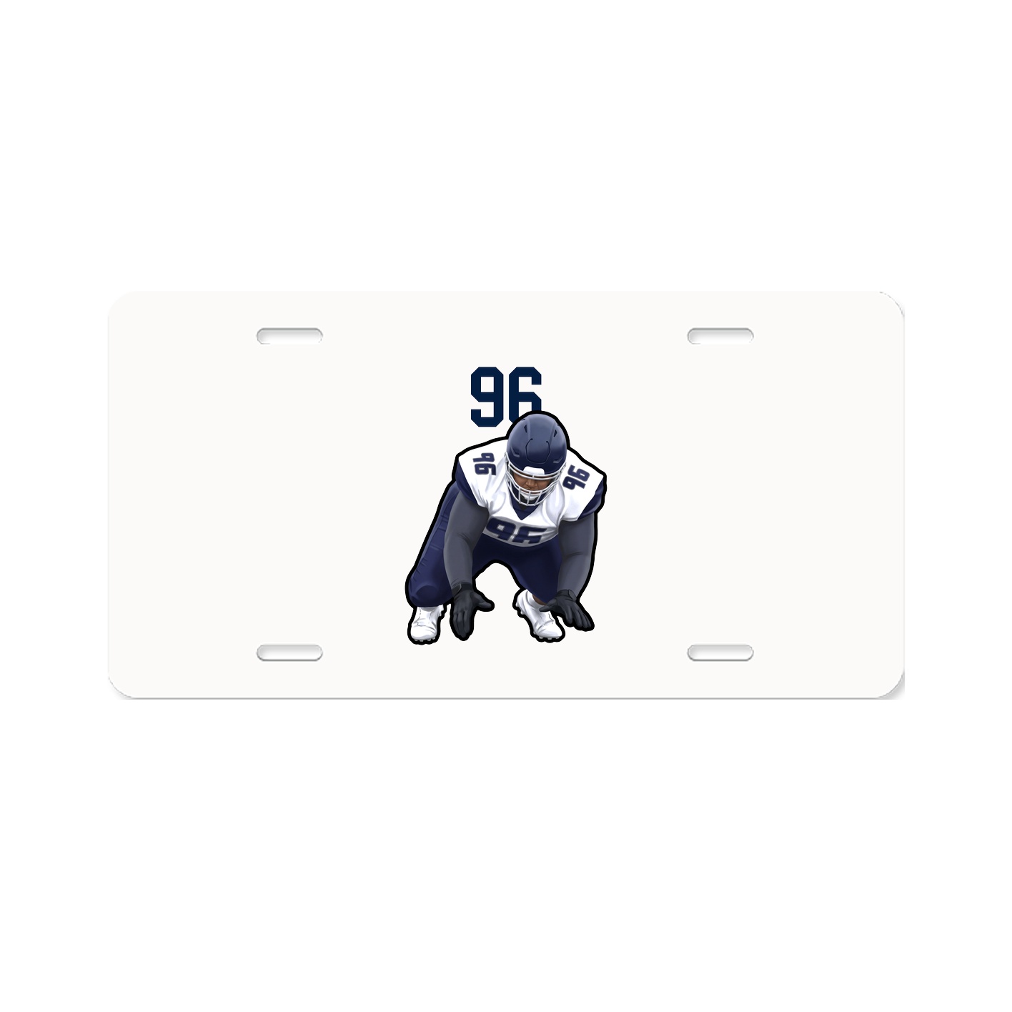 License Plate — Number Top in Classic