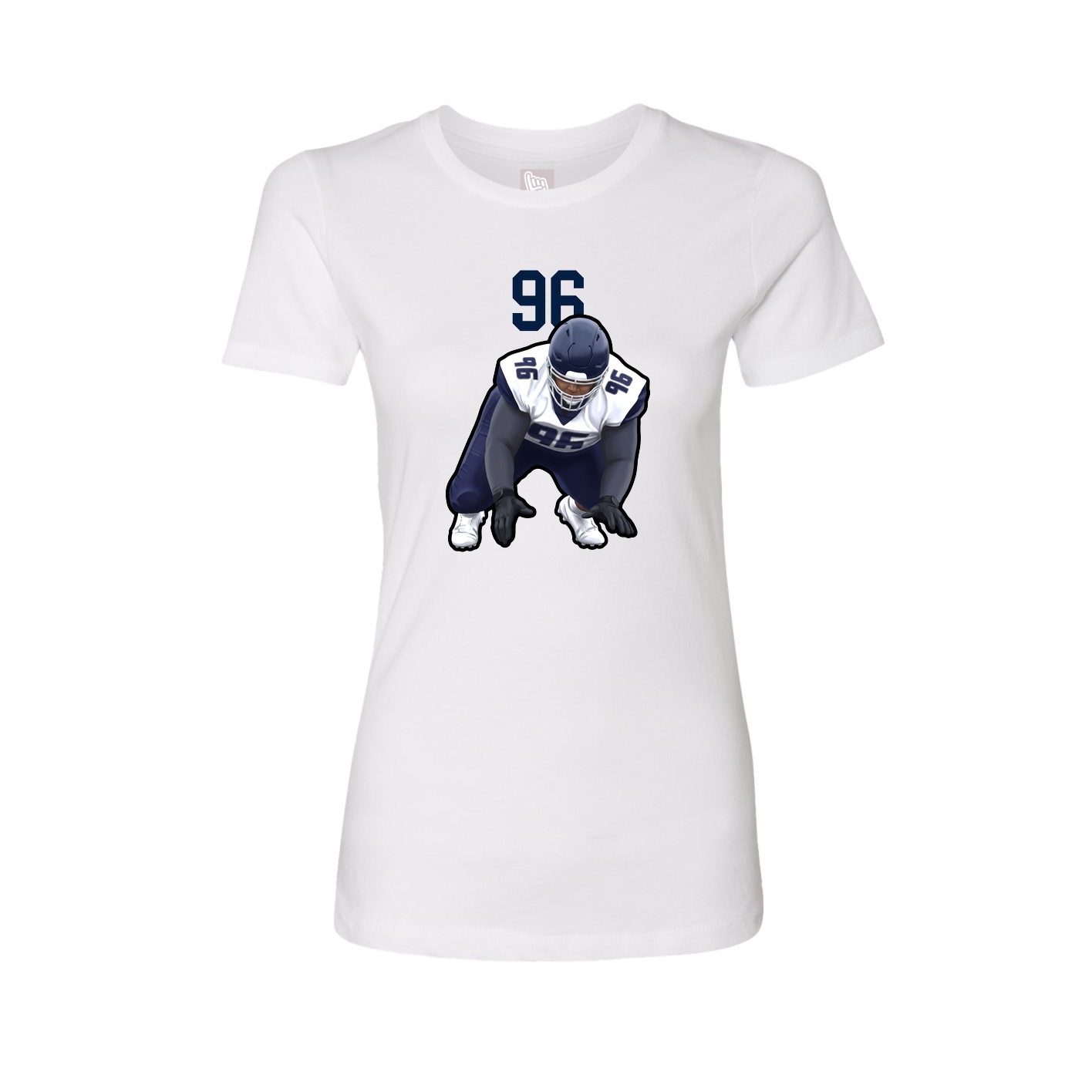 Womens Tee — Number Top in White