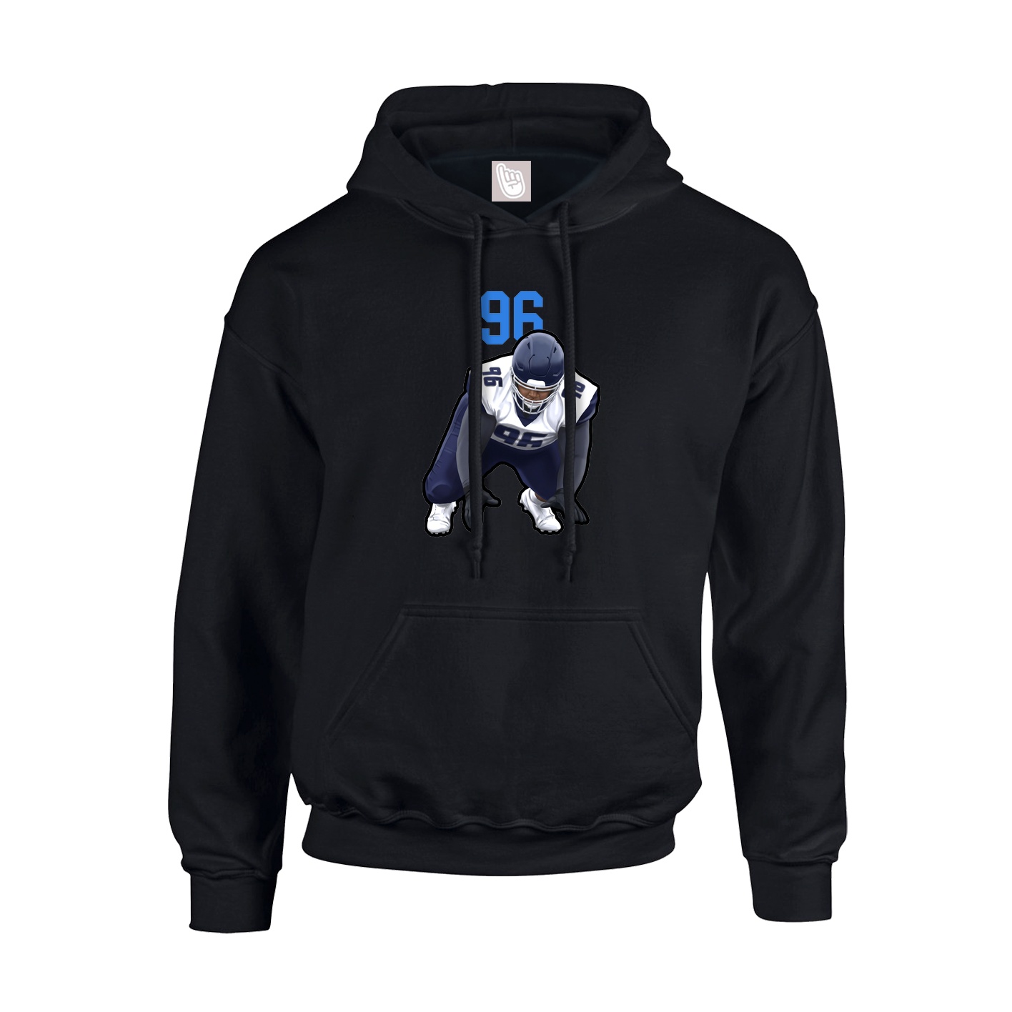 Youth Hoodie — Number Top in Black