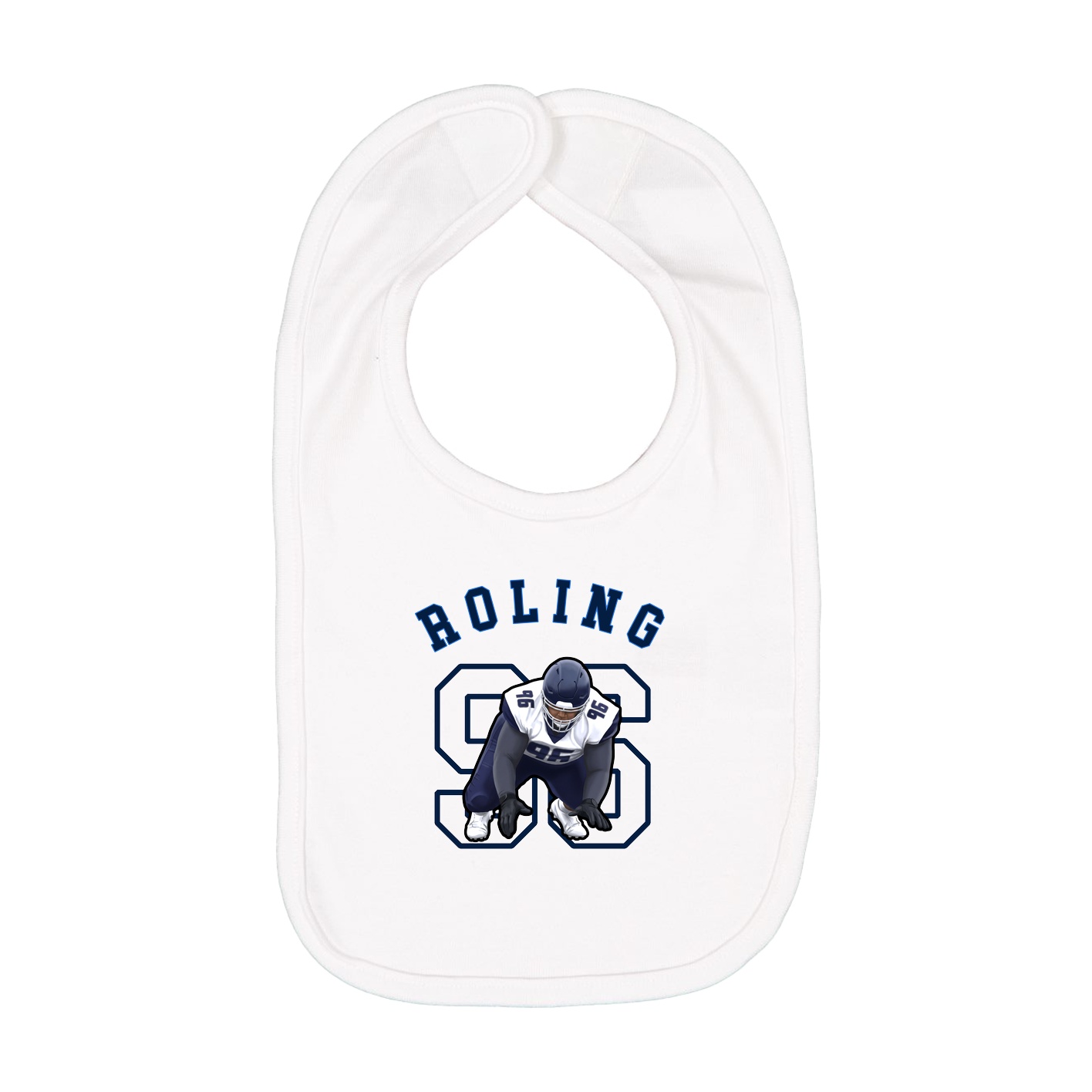 Infant Bib — Shirsey Arch in White